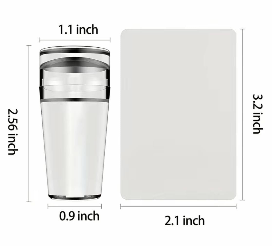 Jelly Silicone Nail Stamper for French Nails - Transparent Nail Art Stamping Kit with Scraper - DIY Manicure Tool for Salon & Home Nail Designs
