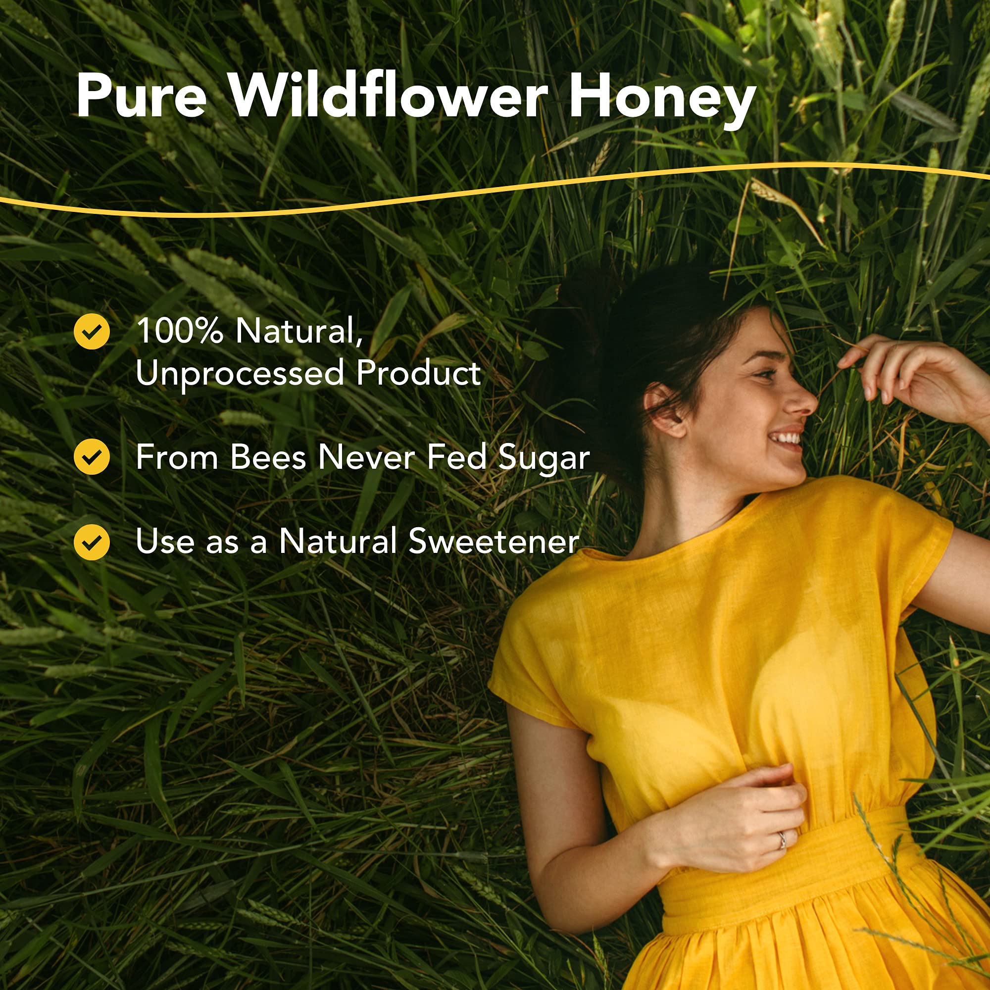 Mediterranean Wildflower Raw Honey - 9.4oz, Non-GMO Digestive Aid for Tea & Baking