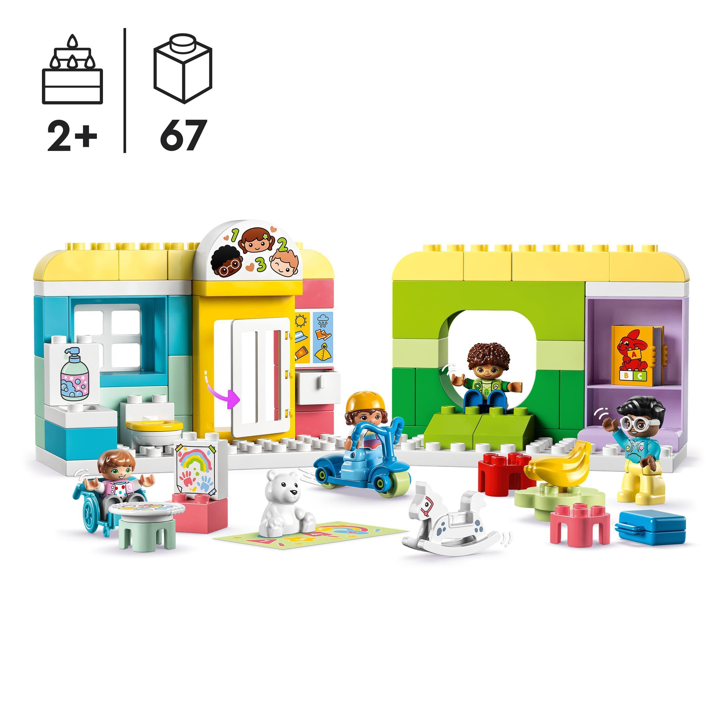 LEGO Duplo My Town Daycare Life - Educational Building Blocks Toy for Toddlers Ages 2+ with 4 Mini Figures (10992) - Perfect for Preschool Learning & Creative Playtime
