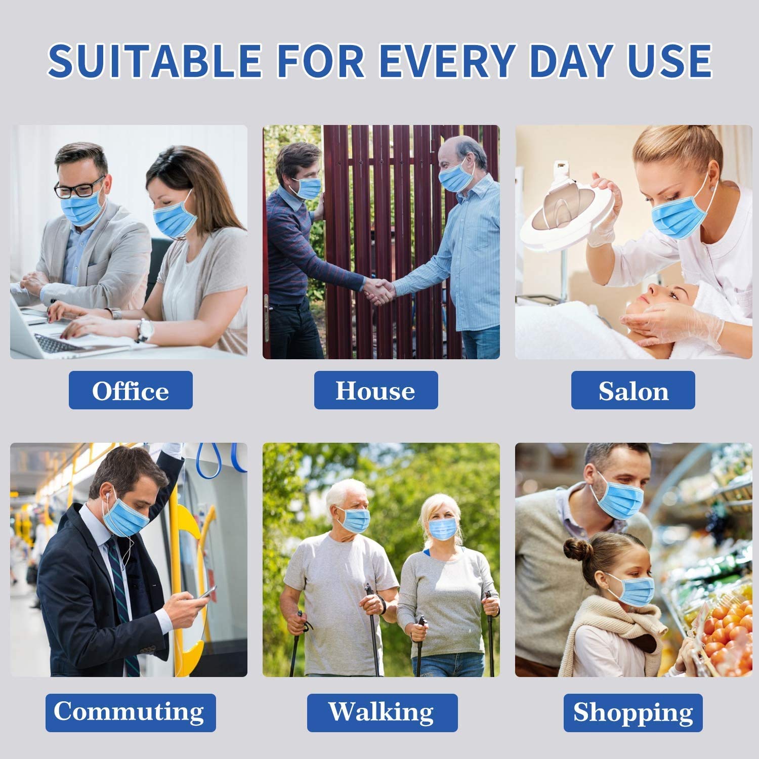1000 Pcs Disposable Face Masks - 3-Layer Thick & Breathable Protection for Daily Use, Travel, and Public Safety | Bulk Pack
