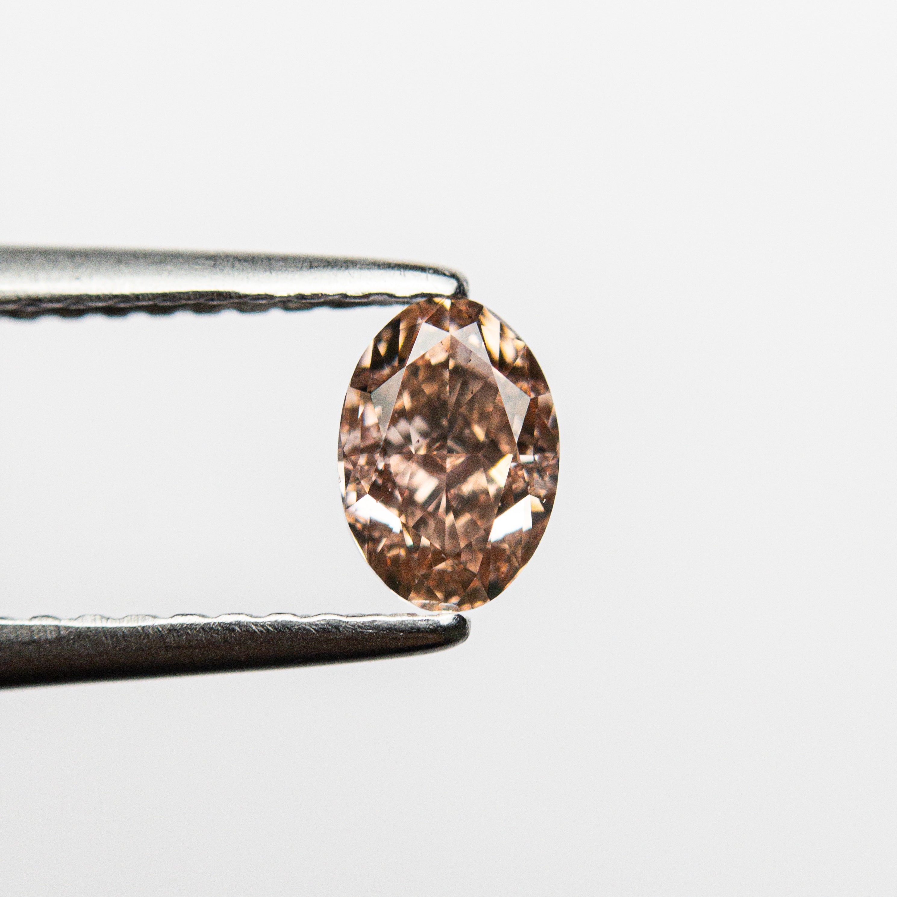 0.53ct GIA Certified VS2 Fancy Brownish Orangy Pink Oval Diamond - 5.75x4.03x2.87mm | Engagement Ring, Wedding Jewelry & Anniversary Gift