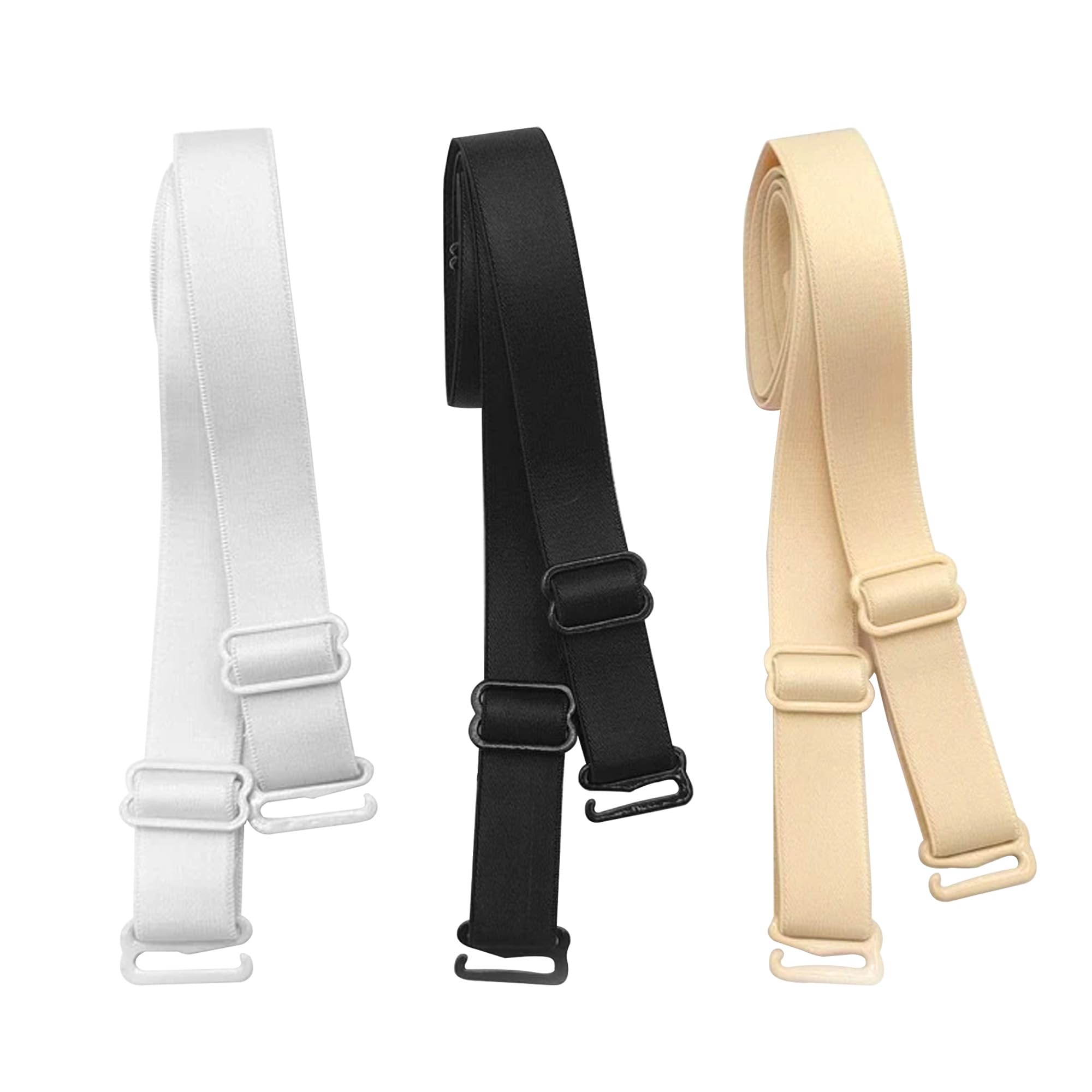 ShirazO Adjustable Bra Straps for Women - High Elastic Non-Slip Replacement Bra Straps with Clips, Soft Plush Back & Extra Long Length (2-Pack) | Perfect for Sports Bras, Tank Tops & Everyday Comfort