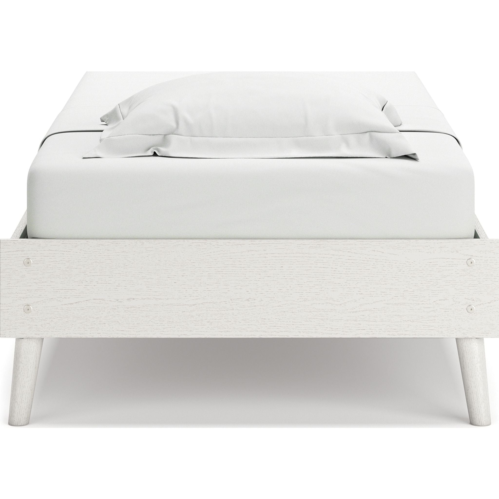 Aprilyn Twin Platform Bed Frame - White Wooden Modern Minimalist Design for Kids, Teens & Adults - Perfect for Bedrooms, Dorms & Guest Rooms