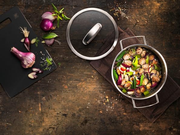 ZWILLING 66467-240 Vitality 9.4-inch (24 cm) 3-Liter Stainless Steel Serving Pan with 3-Layer Base - Induction & Dishwasher Safe - Perfect for Casseroles, Soups & Family Meals