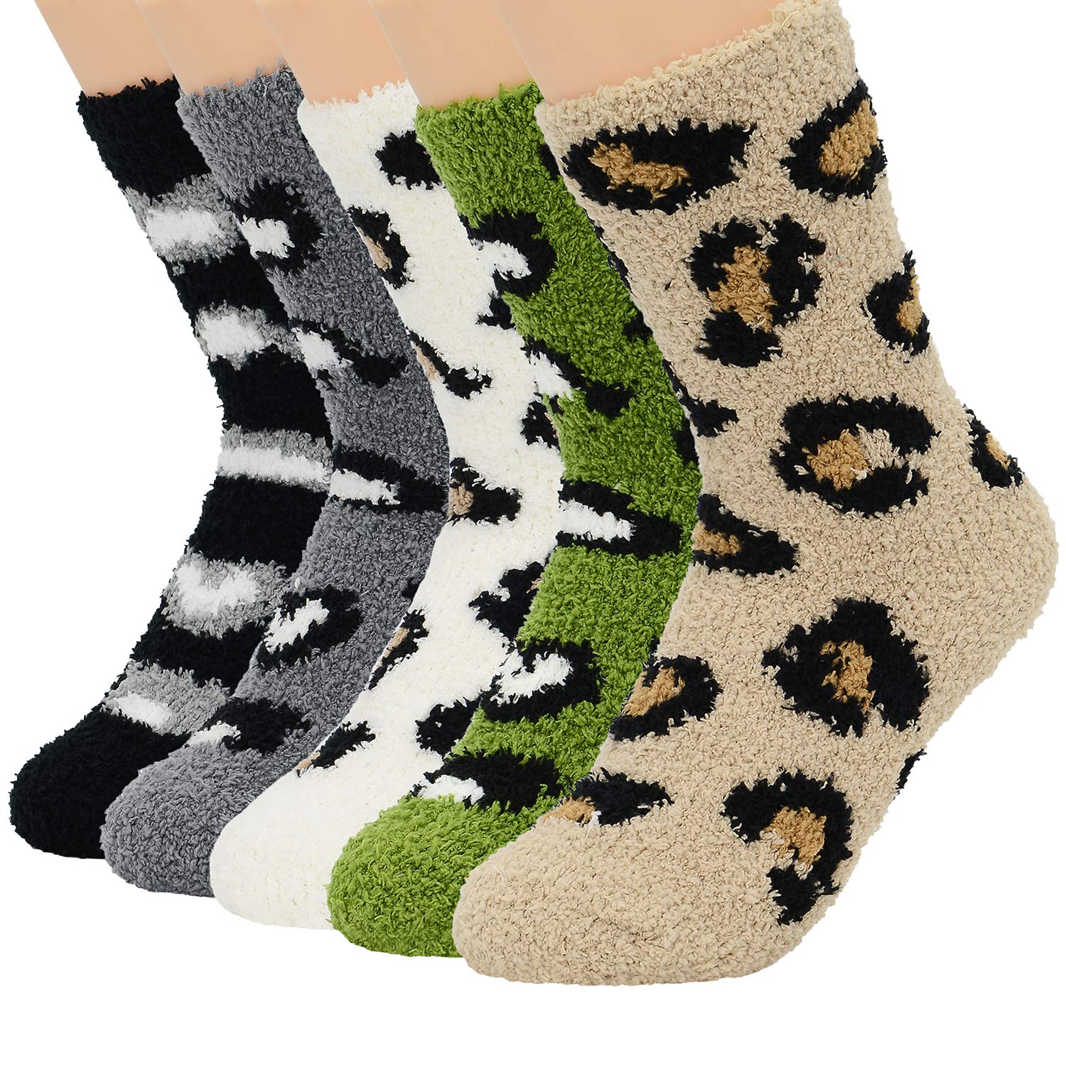 Zando Women's Fuzzy Socks - Winter Warm & Super Soft Fluffy Slipper Socks | Cozy Fleece-Lined Home Socks for Indoor & Outdoor Wear | Perfect for Lounging, Sleeping & Cold Weather Comfort