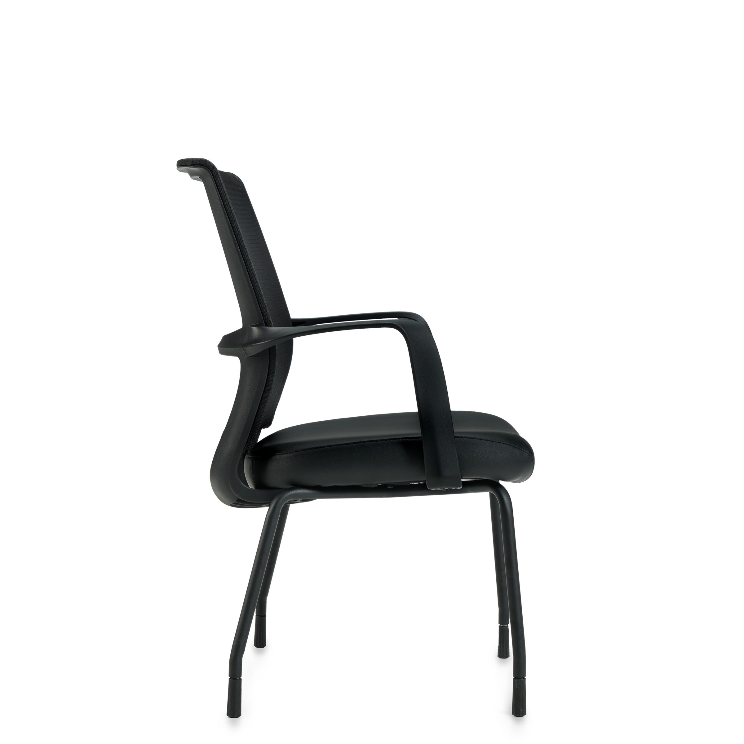 OTG13050B Low Back Mesh Office Chair with Luxhide Seat - Ergonomic Mesh Back Computer Chair for Home & Office Workspaces, Comfortable Desk Chair for Long Hours Sitting