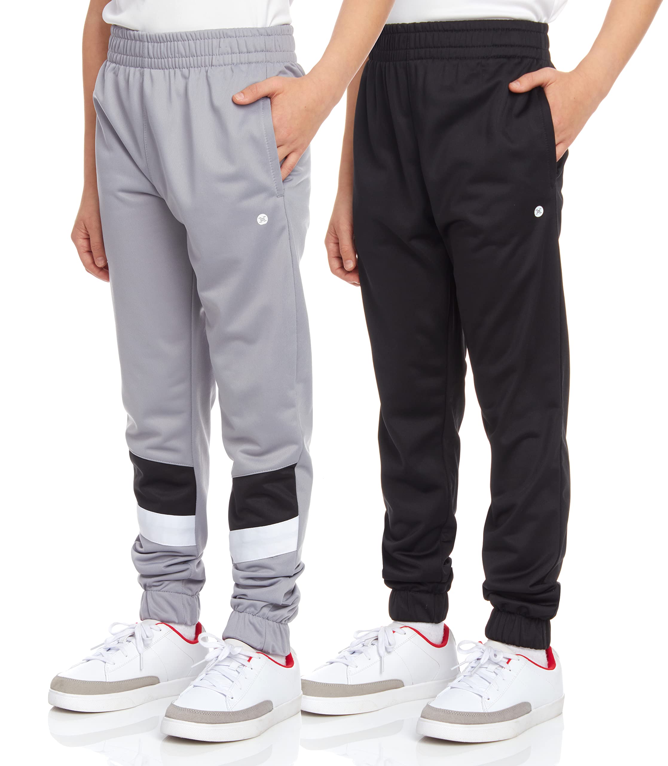 RBX Boys' Active Jogger Pants 2-Pack - Soft Tricot Fabric Sweatpants for Kids (Sizes 2T-20) - Perfect for School, Sports & Playtime
