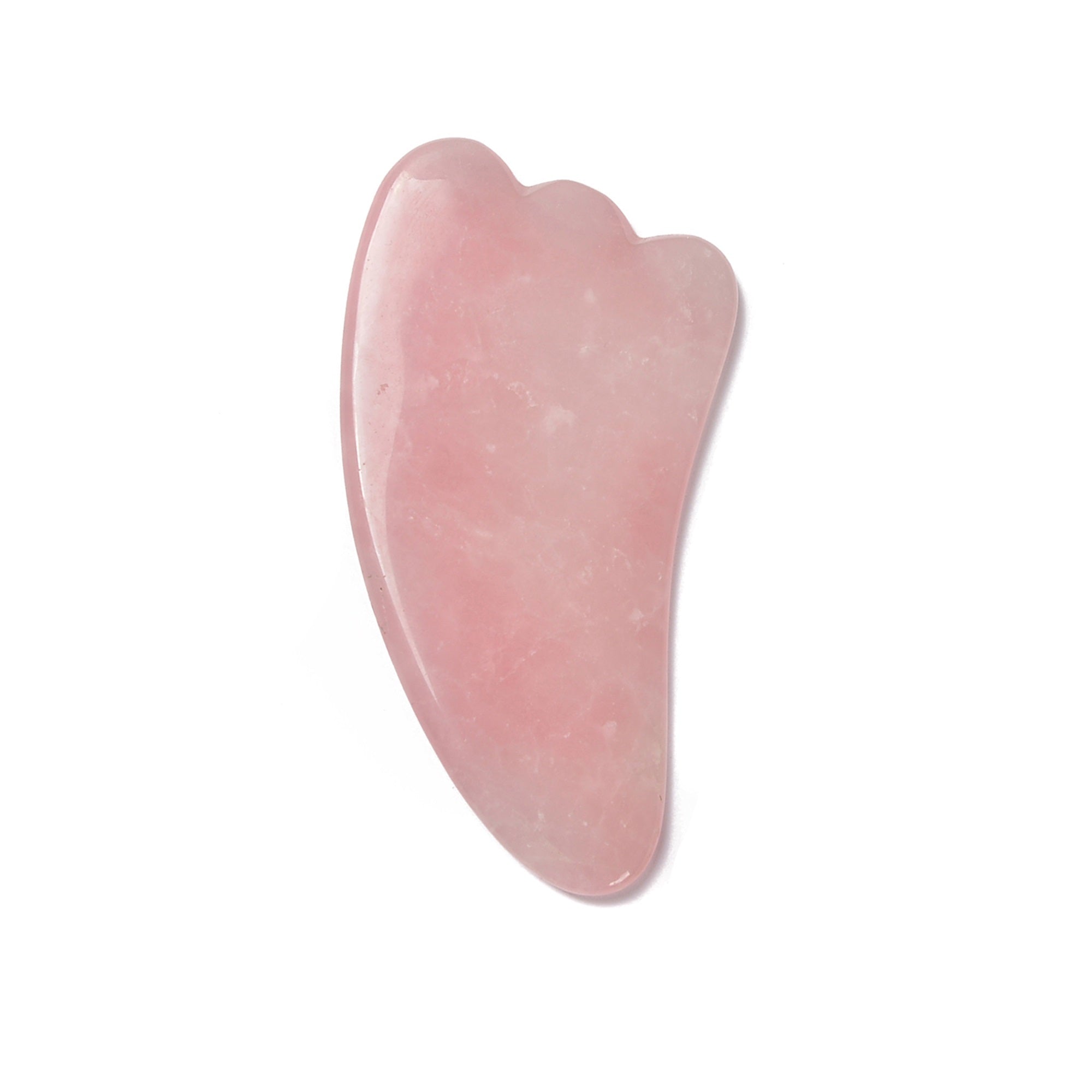 Natural Clear Quartz & Rose Quartz Gua Sha Massage Stone Tool - 55x105mm - Facial & Body Relaxation - Perfect for Skincare & Stress Relief