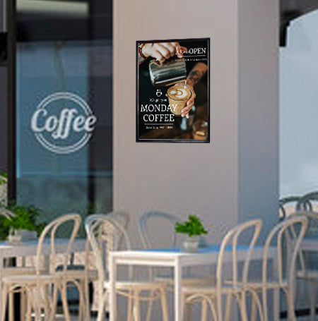 11x17 Aluminum Beveled Frame - Top or Side Load Poster Frame & Sign Holder for Home, Office & Gallery Displays