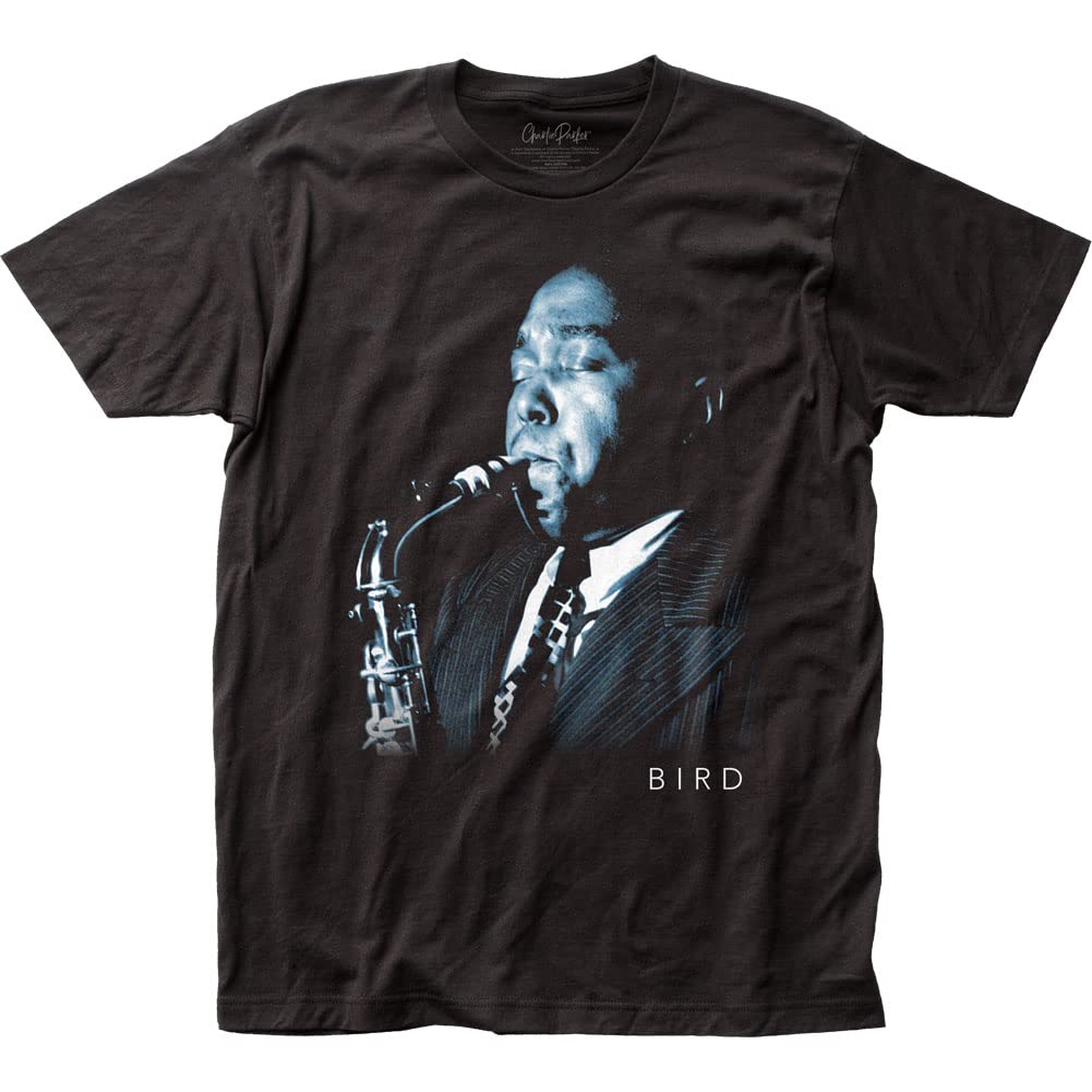 Charlie Parker Bird Fitted Jersey Tee - Vintage Jazz T-Shirt for Men & Women - Comfortable Cotton Music Lover Gift - Perfect for Concerts, Casual Wear & Jazz Fans