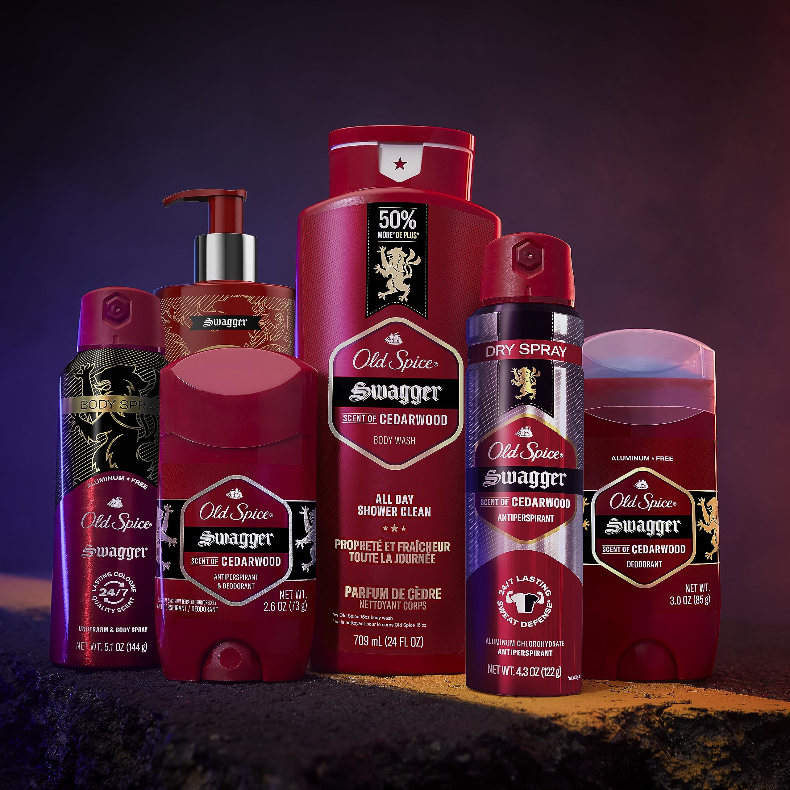 Old Spice Red Zone Body Wash for Men - 24/7 Shower Fresh with Refreshing Cedarwood Scent - Travel Size 3 fl oz - Perfect for Gym, Travel & Daily Shower Routine