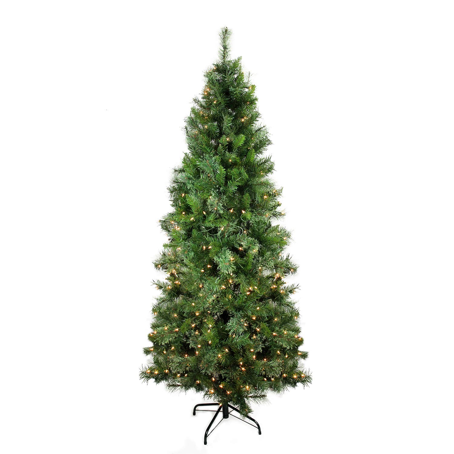 7.5 ft Pre-Lit Artificial Christmas Tree with Clear Lights - Cashmere Pine Design for Holiday Decor | Perfect for Living Room, Office & Festive Home Decorations