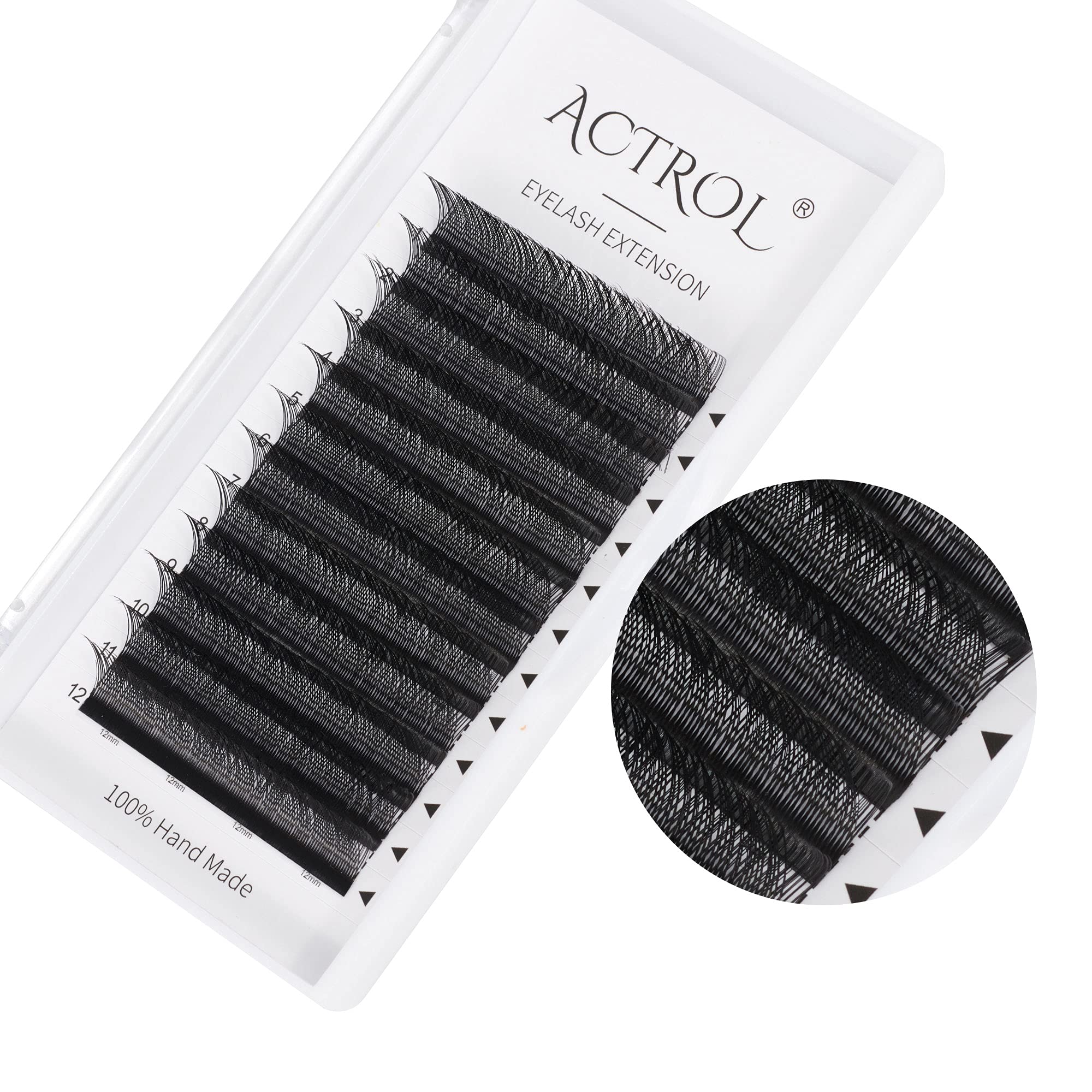 4D Volume Eyelash Extensions - Black C Curl 0.07mm 11mm Y-Shaped Premade Fans for Easy Application | Soft, Natural Look for Daily Wear & Special Occasions