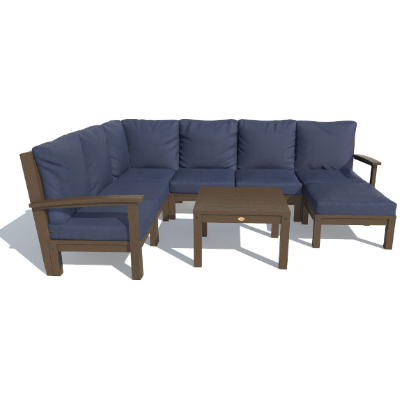 Luxury 8-Piece Deep Seating Sectional Sofa Set with Ottoman & Side Table - Customizable Modern Living Room Furniture for Family Gatherings & Entertaining Guests