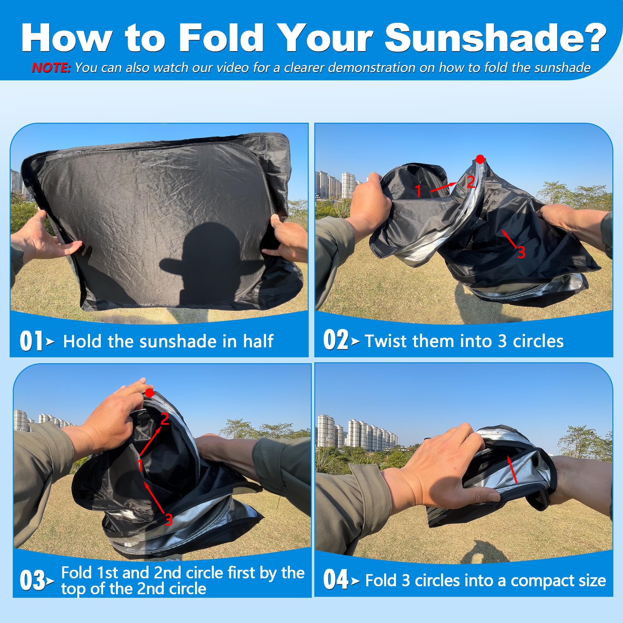 2021-2025 Chevy Tahoe Windshield Sun Shade - Foldable UV & Heat Blocking Sun Visor Protector for Front Window - Car Accessories for Summer, Travel & Parking Protection