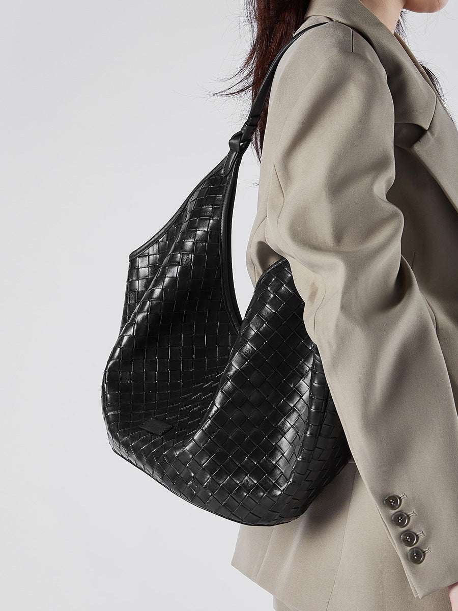Stylish Commuter Handwoven Shoulder Bag for Women & Men - Eco-Friendly Cotton Crossbody Purse - Perfect for Work, Travel & Daily Use