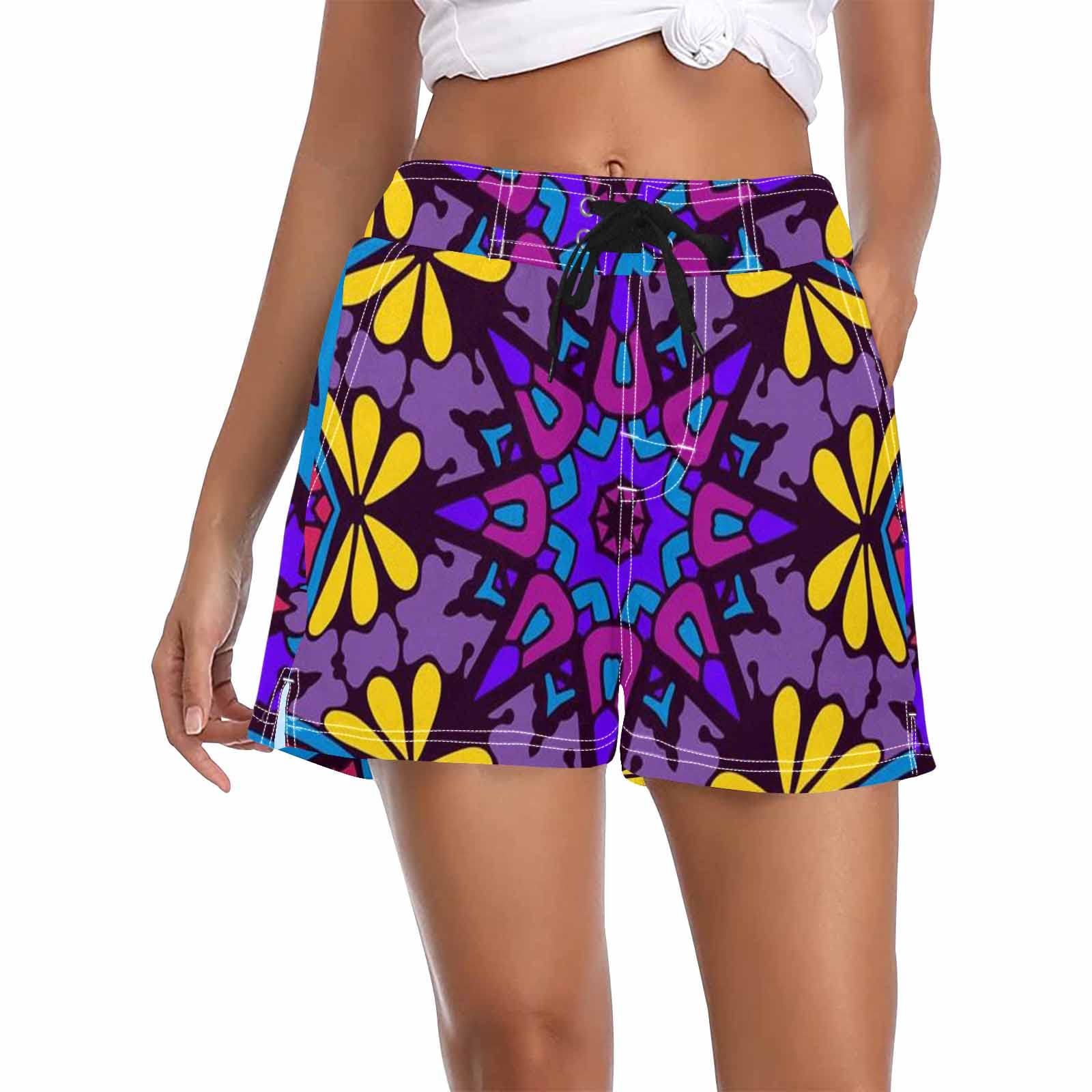 **InterestPrint Vintage Ethnic Tribal Print Women's Swim Trunks - Quick-Dry Board Shorts with Triangle Lining for Beach, Pool & Water Sports**    *(Perfect for Swimming, Surfing, Vacation & Summer Outdoor Activities)*