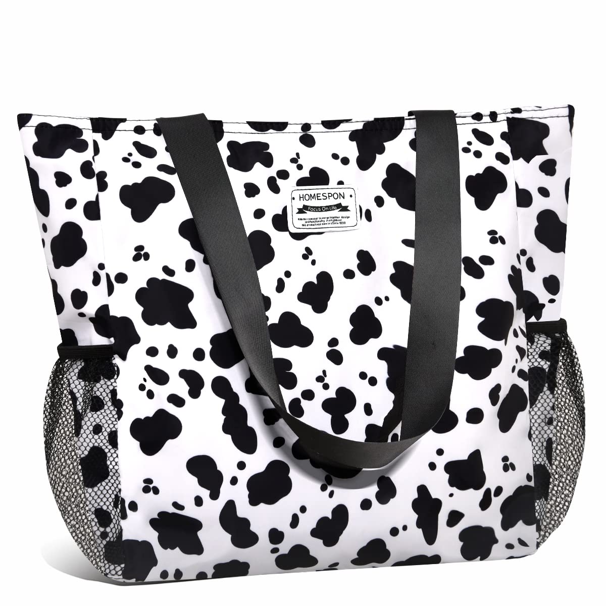 Burninger Large Waterproof Beach Tote Bag for Women - Sandproof Zippered Pool Bag with Pockets - Perfect for Travel, Gym, Vacation & Summer Outings