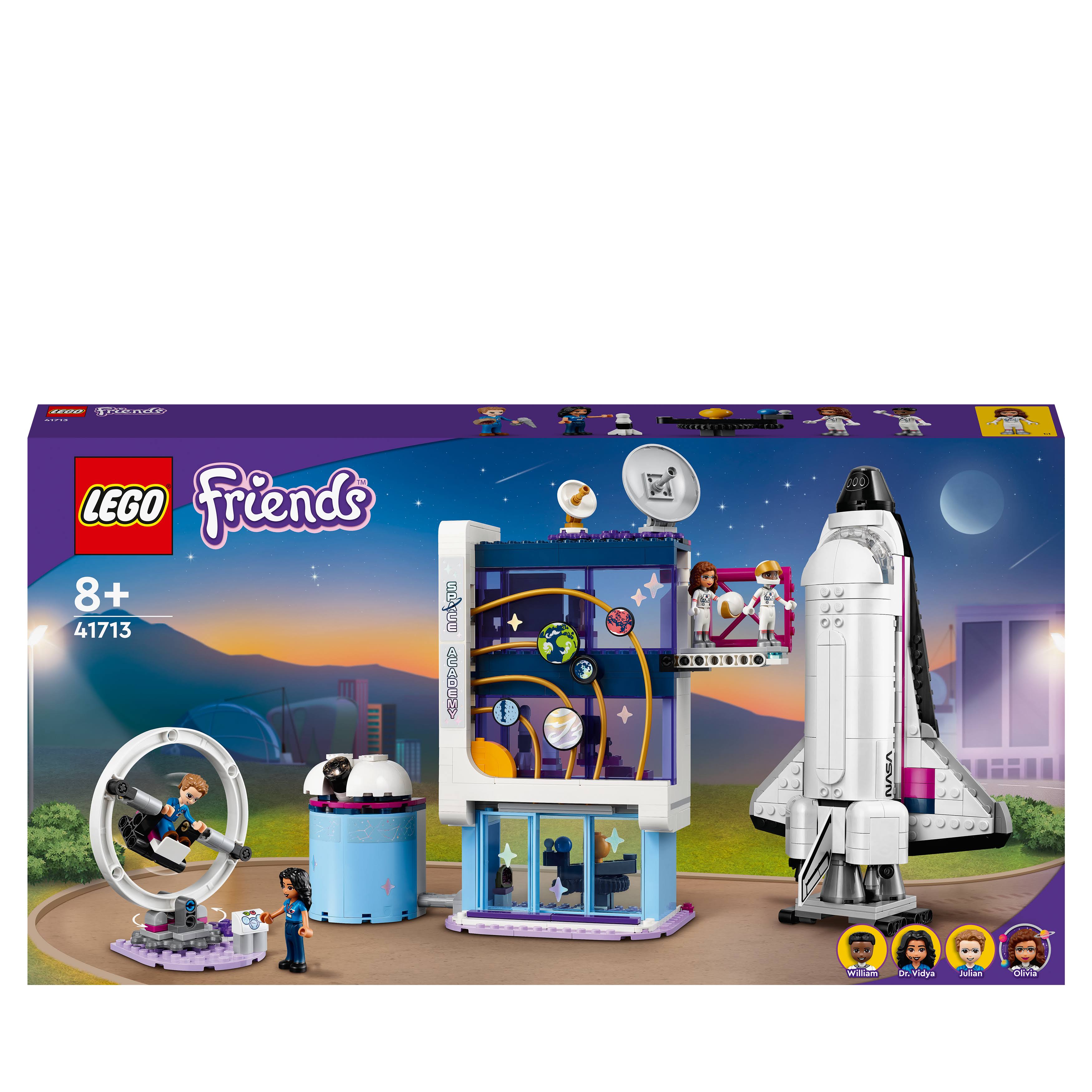 LEGO FRIENDS Olivia's Space Academy Building Toy Set 41713 - Creative STEM Playset for Kids, Space-Themed Pretend Play & Collectible Display