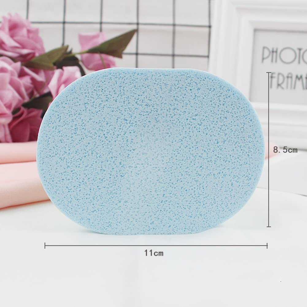Maple 4-Pack Reusable Facial Cleansing Sponges - Gentle Makeup Remover & Exfoliating Puff for Sensitive Skin | Oval Shape for Face Washing & Powder Application | Perfect for Daily Skincare & Travel
