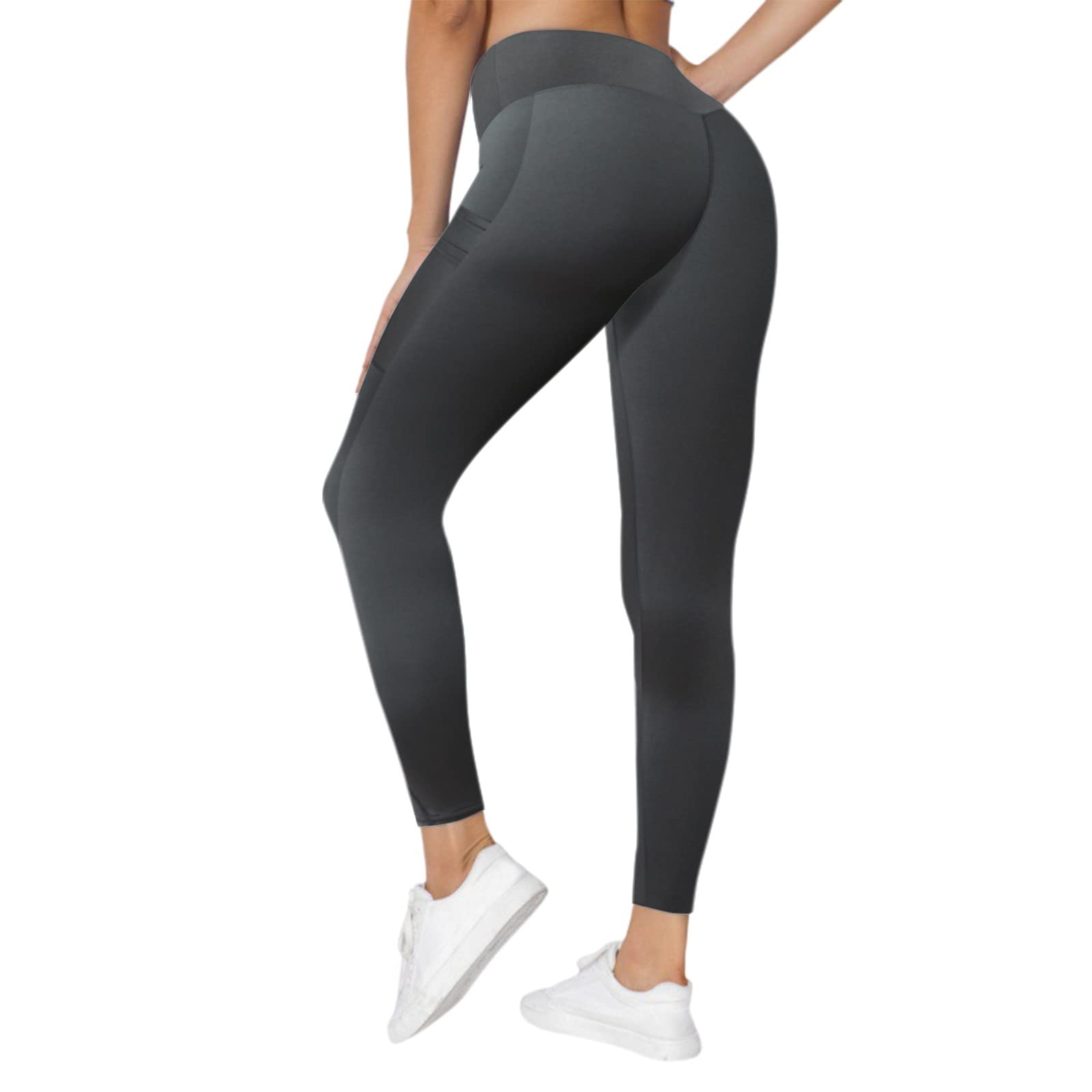 High Waist Yoga Pants for Women with Pockets - Tummy Control Workout Running Leggings - Gym & Lounge Wear - Perfect for Yoga, Running, Fitness & Casual Wear