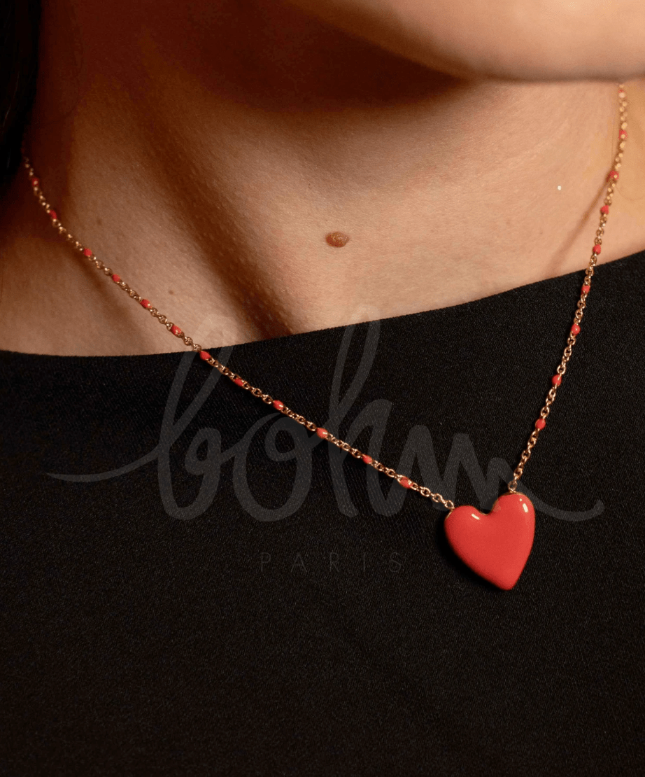 Cristobal Heart Resin Pendant Necklace for Women - Elegant Fashion Jewelry Gift for Valentine's Day, Anniversary & Special Occasions