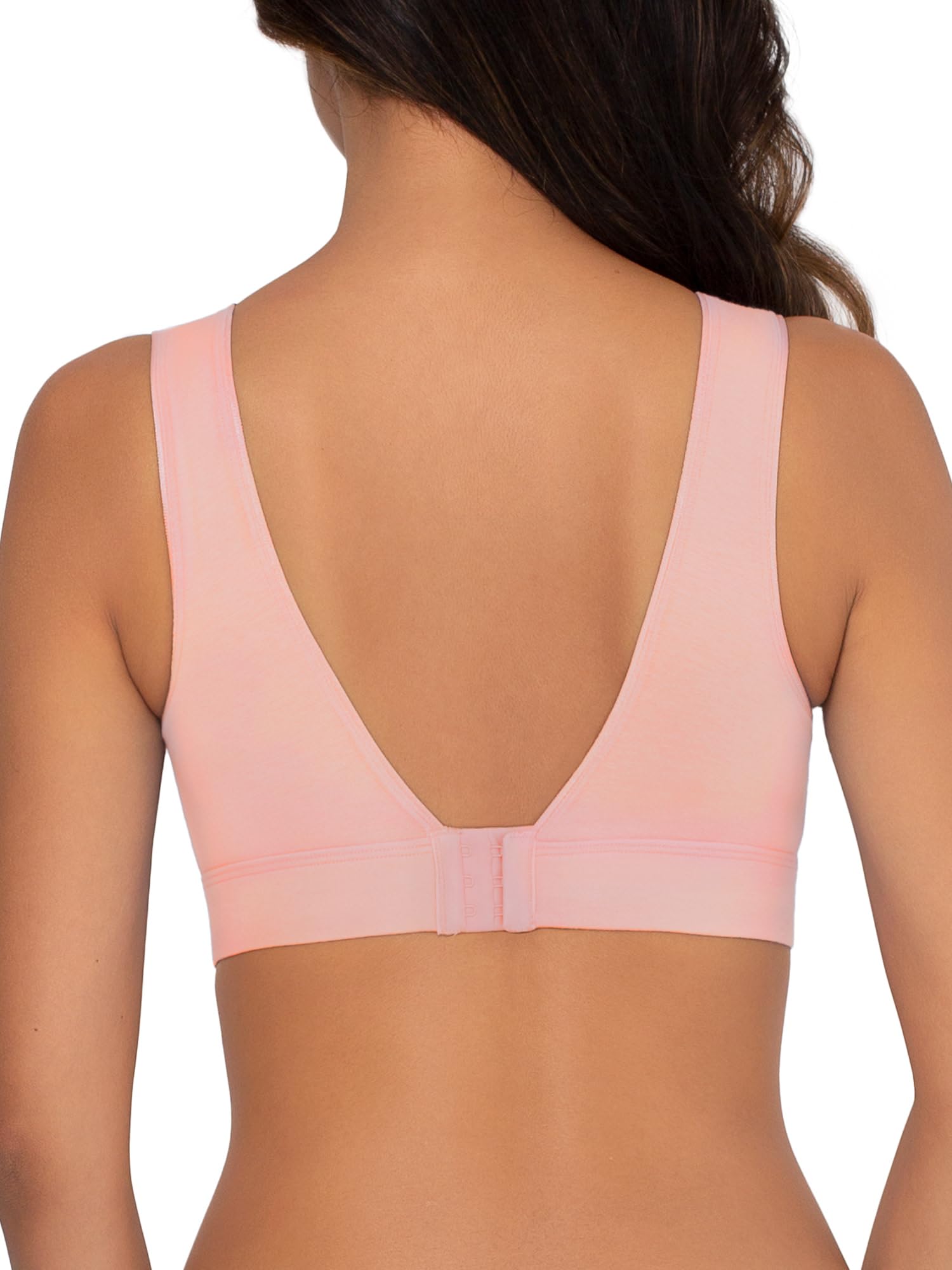 Fruit of the Loom Women's Wireless Cotton Bralette - Comfortable Full Coverage Bra for Everyday Wear, Lounge & Sleep