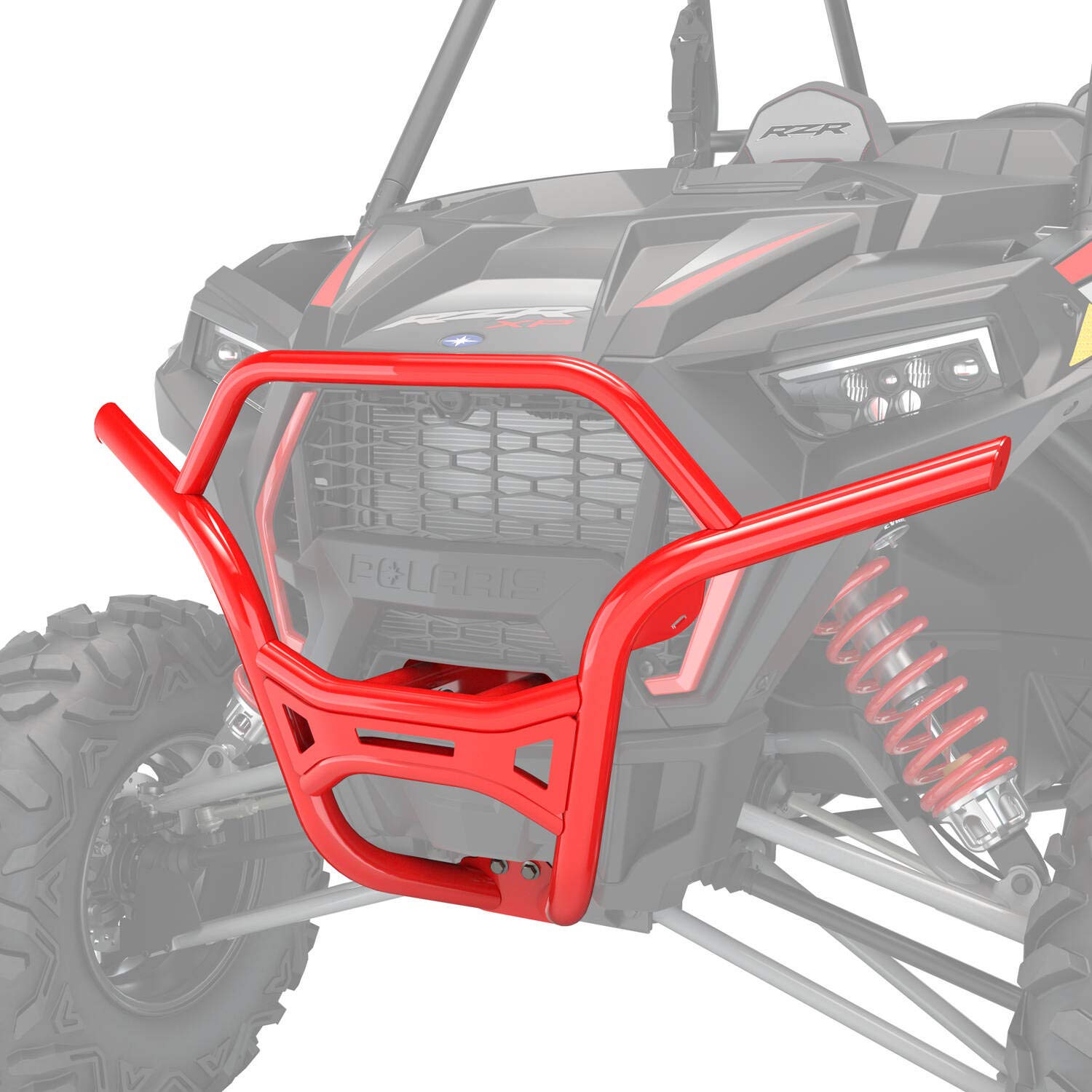 Polaris Off-Road Front Low Profile Bumper for RZR, Ranger & General - Heavy Duty Steel Construction - Perfect for Trail Riding, Mudding & Off-Road Adventures