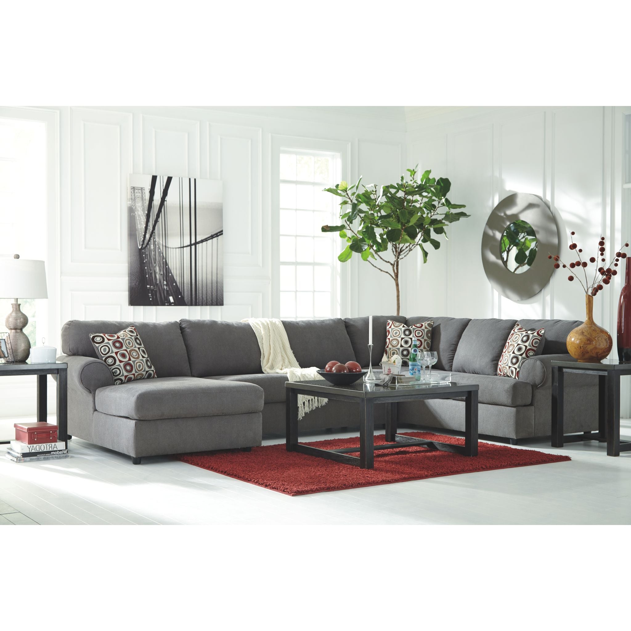 Arlie 3-Piece Sectional Sofa Set with Reversible Chaise - Modern L-Shaped Couch for Living Room, Family Room & Apartment - Soft Fabric Upholstery, Comfortable Seating