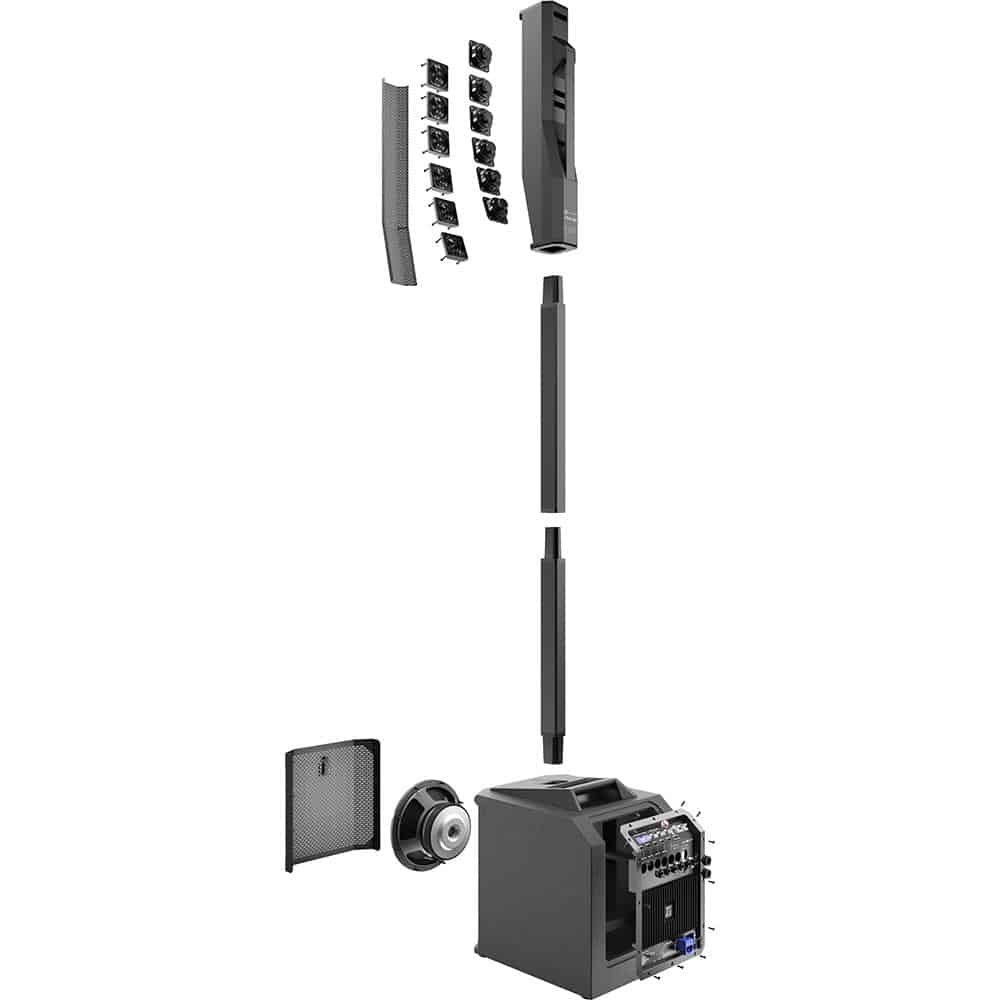 Electro Voice Evolve 30M Portable PA Speaker System with Wireless Mic - Perfect for Outdoor Events, Live Performances & DJ Gigs (Black)
