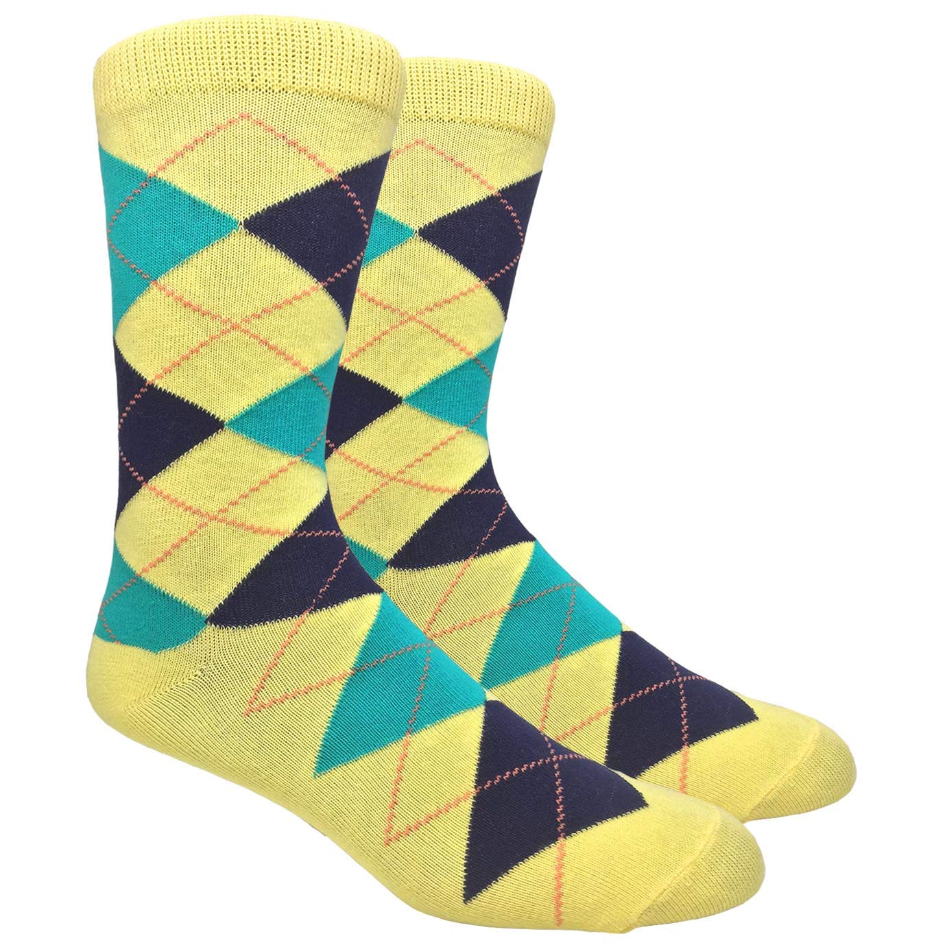 Men's FineFit Argyle Dress Socks - Premium Cotton Blend Formal Socks for Business & Office Wear - Assorted Colors (Choose Your Style) - Perfect for Weddings, Interviews & Professional Occasions