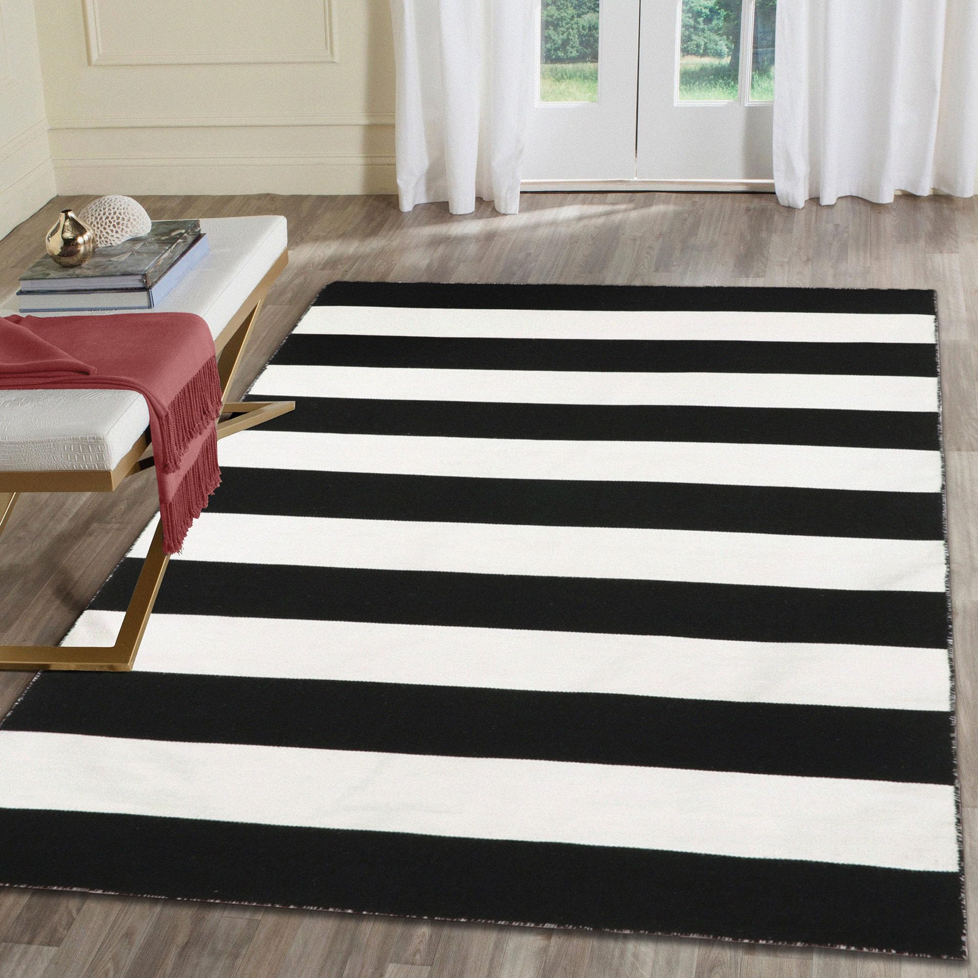 Liora Manne Sorrento Rugby Stripe Reversible Lightweight Area Rug 8'3