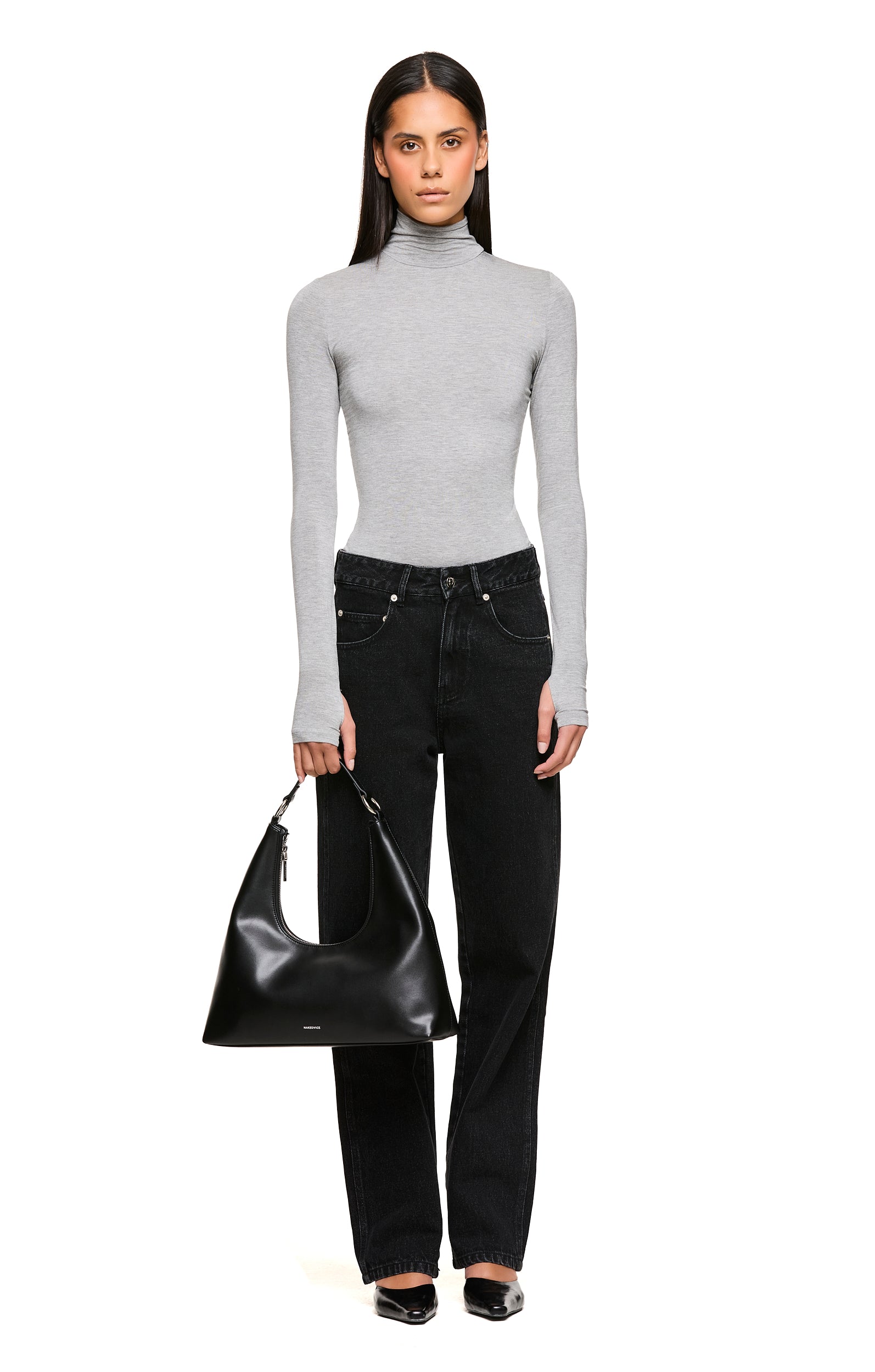 Kylie Black Leather Handbag for Women - Stylish Crossbody Purse with Adjustable Strap, Perfect for Work, Travel & Everyday Use