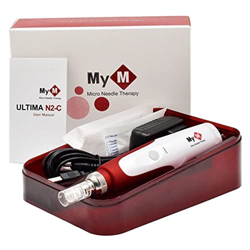 KIYO Derma Pen with 2 Extra 12 Needle Cartridges - Professional Microneedling Device for Anti-Aging, Wrinkle Reduction & Skin Rejuvenation | At-Home Facial Treatment for Glowing Skin | Perfect for Face, Neck & Décolleté Care