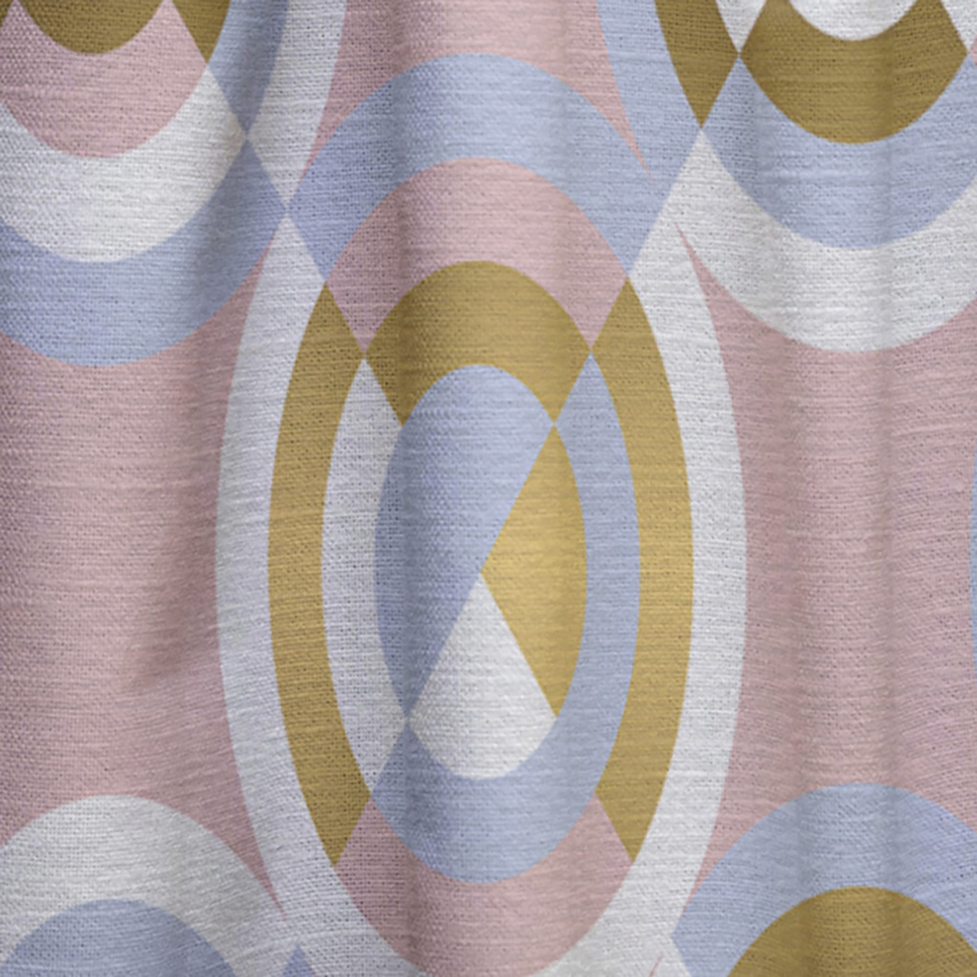 DesignQ Thermal Insulated Curtains - Circular Geometric Pattern Blackout Drapes for Bedroom & Living Room (52x95 Inch, Single Panel) - Perfect for Home Decor, Privacy & Energy Savings