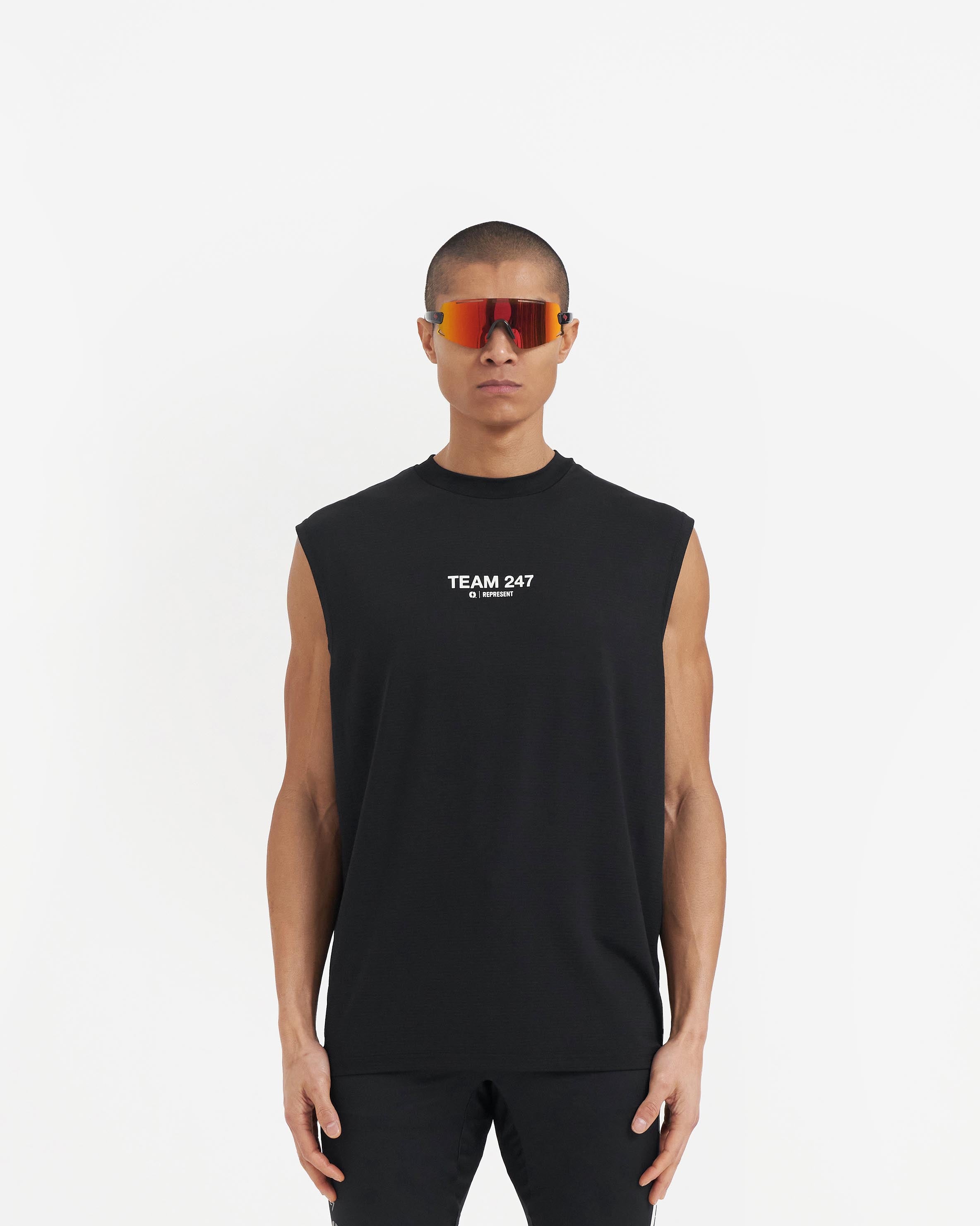 Team 247 Oversized Tank Top - Marchon Black - Casual Wear for Women, Perfect for Gym, Yoga, and Summer Outfits