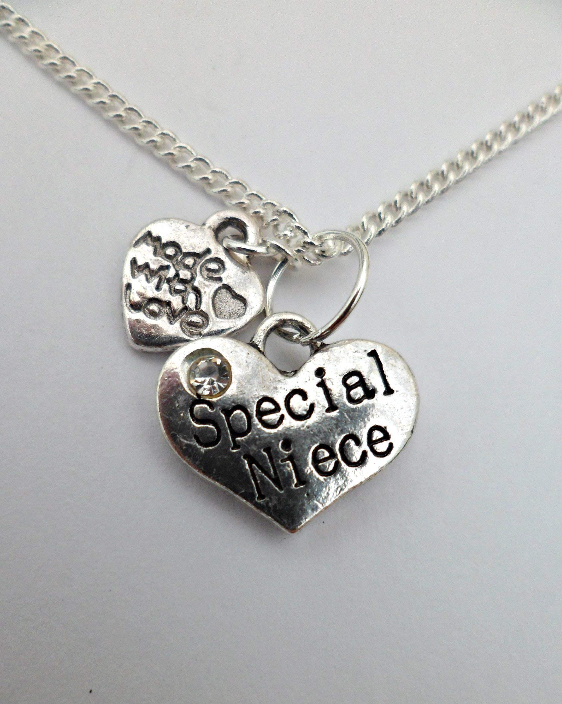 Silver Heart Pendant Necklace for Niece - Gift for Special Occasions