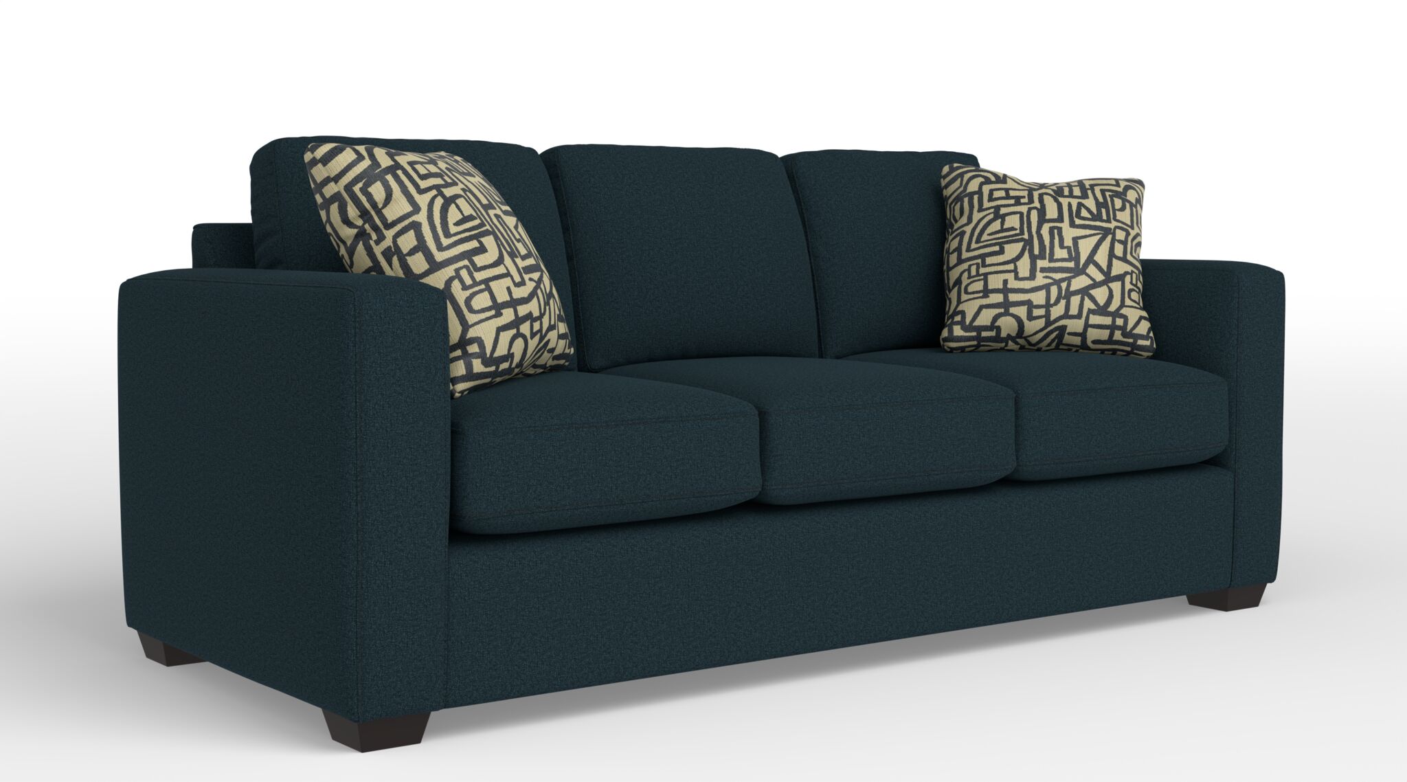 Caleb Queen Sofa Bed with Innerspring Mattress - Dexter Dark Blue | Convertible Sleeper Sofa for Small Spaces, Guest Room & Apartment Living