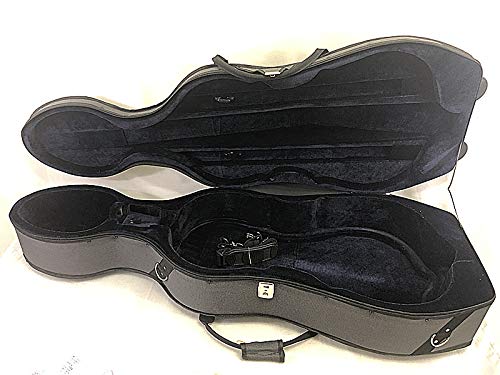 Premium 1/2 Size Gray Cello Case with Foam Padding & 2 Wheels - Includes Free Rosin - Perfect for Student & Travel Cellists
