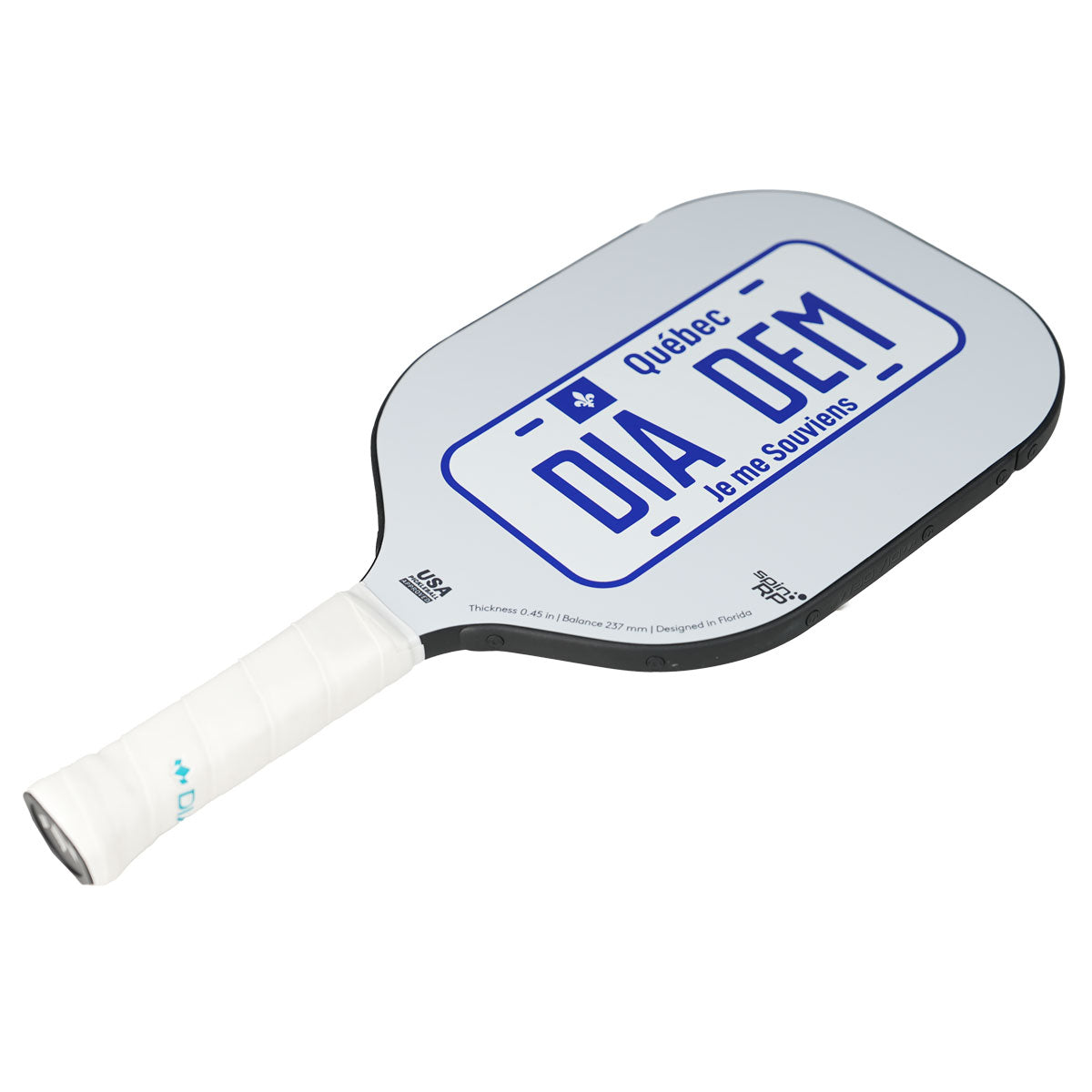 Diadem Icon V1 Quebec Flag Pickleball Paddle - Premium Demo Rental (17) for Tournament & Recreational Play