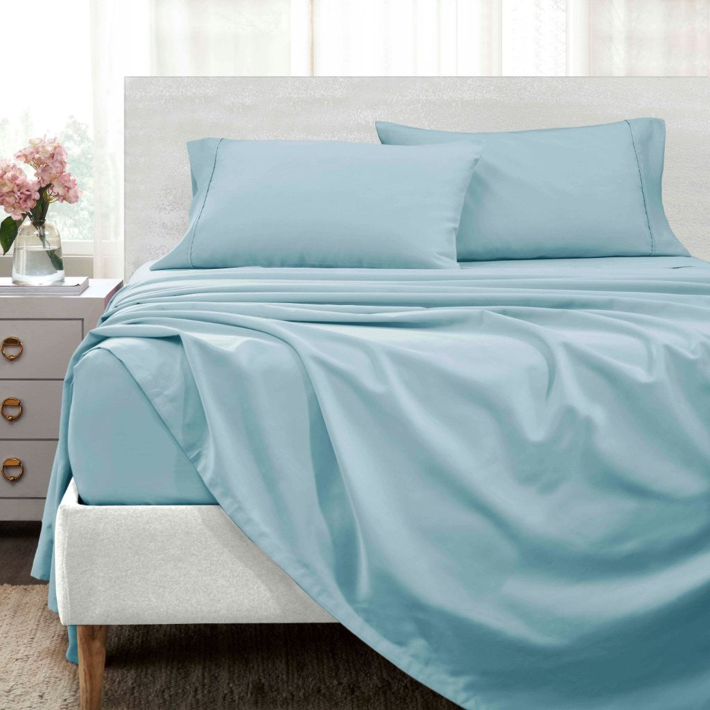 Premium 1400-1500 Thread Count Cotton Blend Deep Pocket Bed Sheet Set - Ultra Soft & Breathable for a Comfortable Sleep - Perfect for Master Bedroom, Guest Room & Dorm