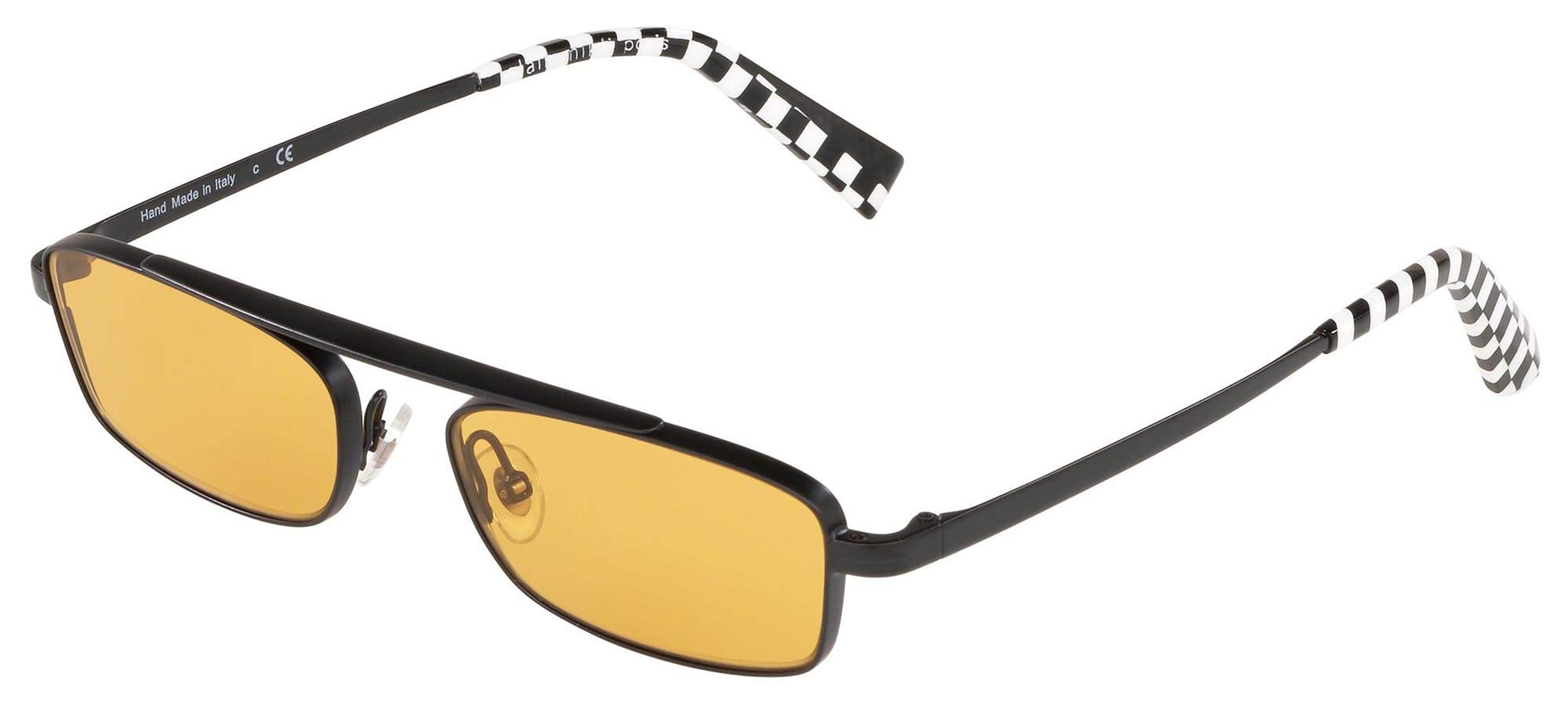 Callot Matte Black Mustard Sunglasses A 4017 004/85 - Stylish UV Protection Shades for Outdoor Activities & Fashion