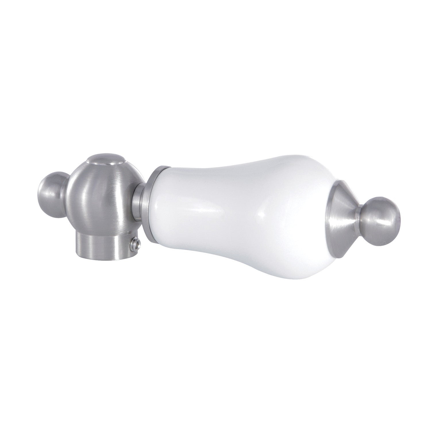 Vintage Aqua AECL8 Porcelain Lever Handle in Brushed Nickel - Perfect for Bathroom & Kitchen Faucet Replacement, Home Renovation Projects