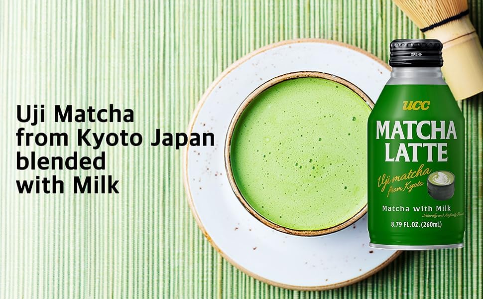 UCC Caffe Latte & Matcha Latte Variety Pack - 8.79 Fl Oz (Pack of 6) | Ready to Drink Coffee & Tea | Imported from Japan | Perfect for Office, Travel & Quick Breakfast