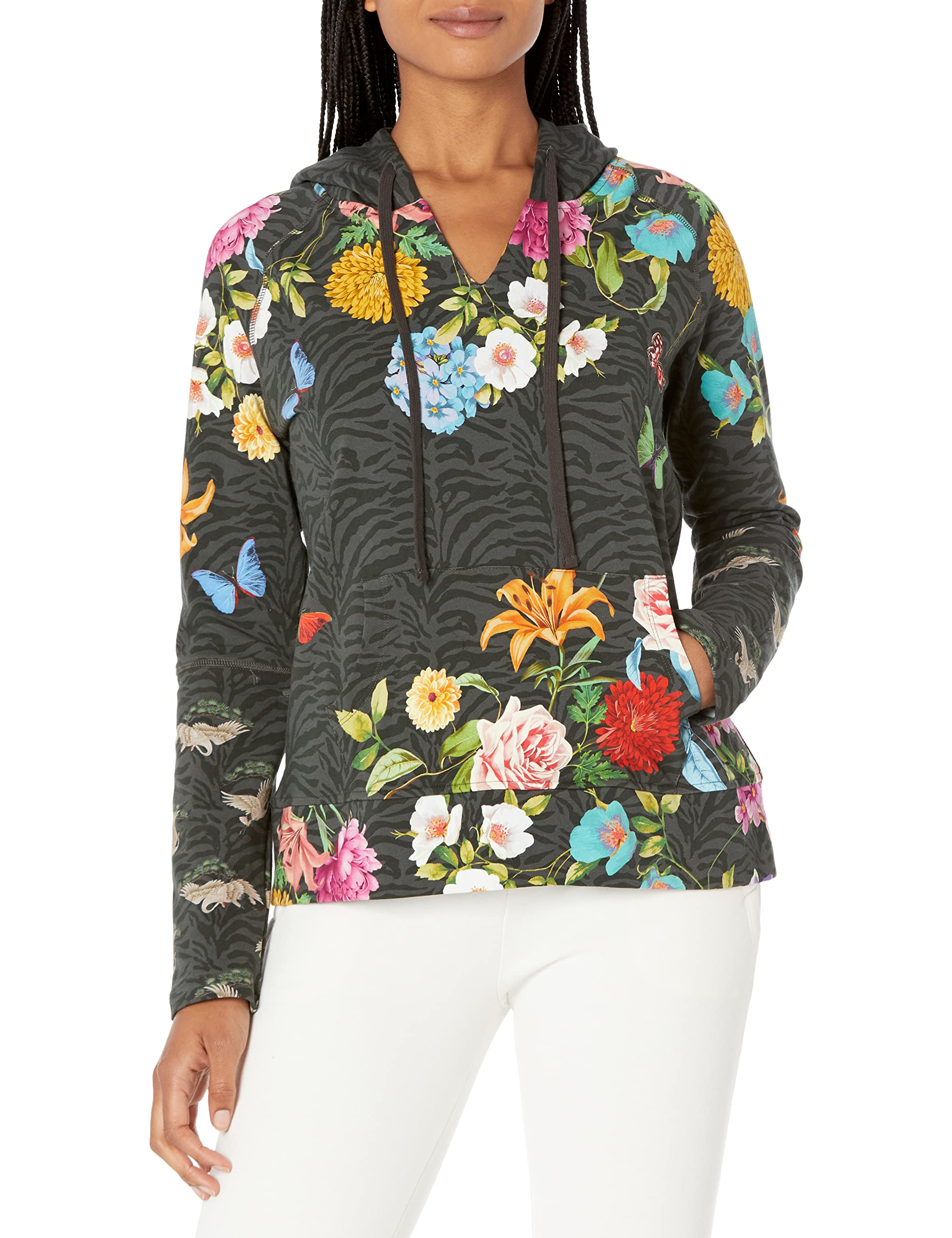 Johnny Was Men's Long Sleeve Hoodie - Soft Cotton Pullover Sweatshirt for Casual Wear & Outdoor Activities