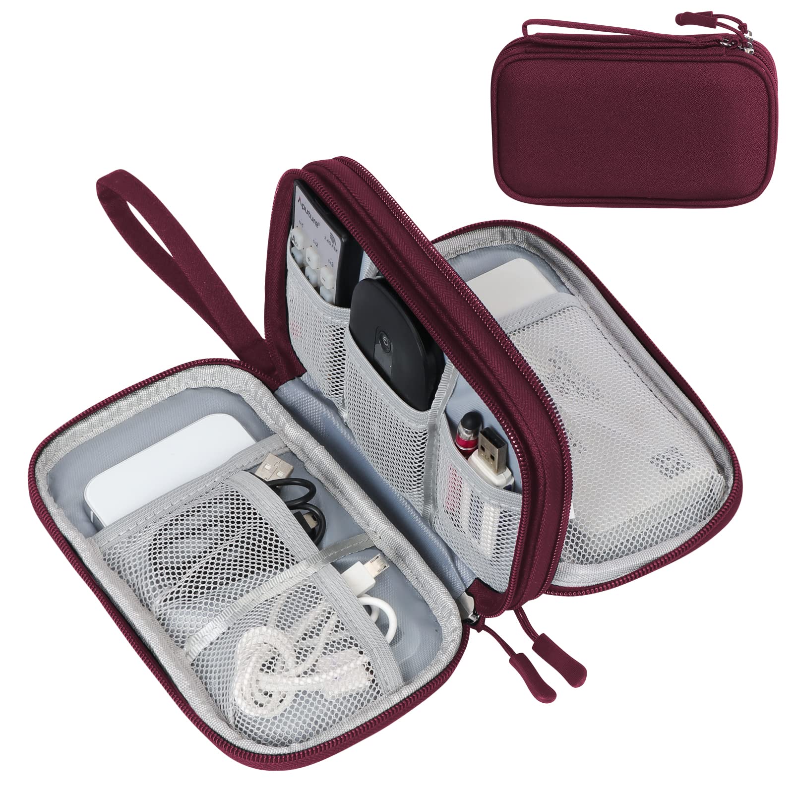FYY Travel Cable Organizer Bag - Waterproof Double Layer Storage for Charger, Phone, Earphone - Perfect for Travel & Daily Use