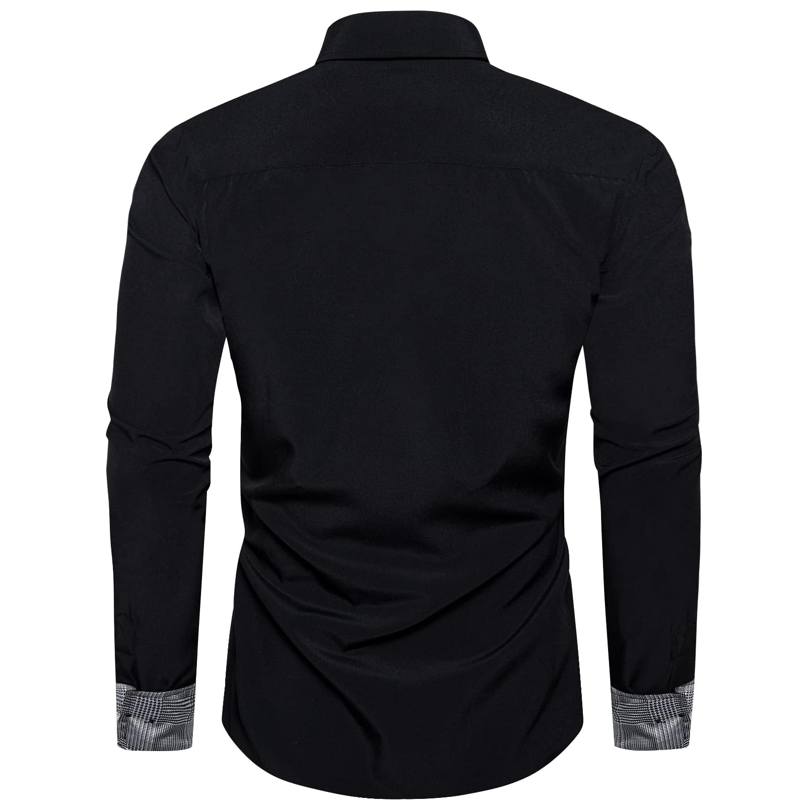 Men's Casual Long Sleeve Button Down Shirt - Regular Fit Cotton Dress Shirt with Contrast Inner for Business & Formal Wear | Office, Interview & Special Occasion Outfit
