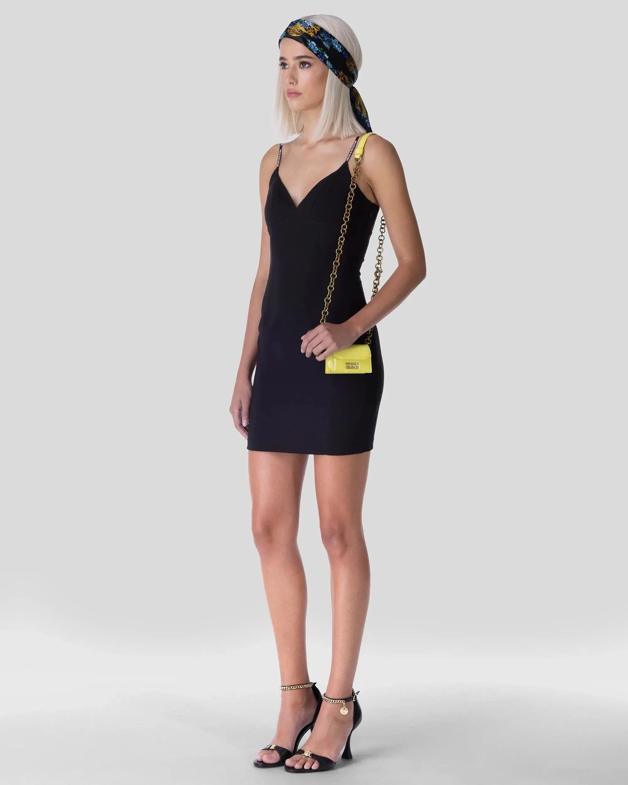 Custom Logo Tape Tank Mini Dress for Women - Trendy Summer Bodycon Outfit for Parties, Beach & Nightlife