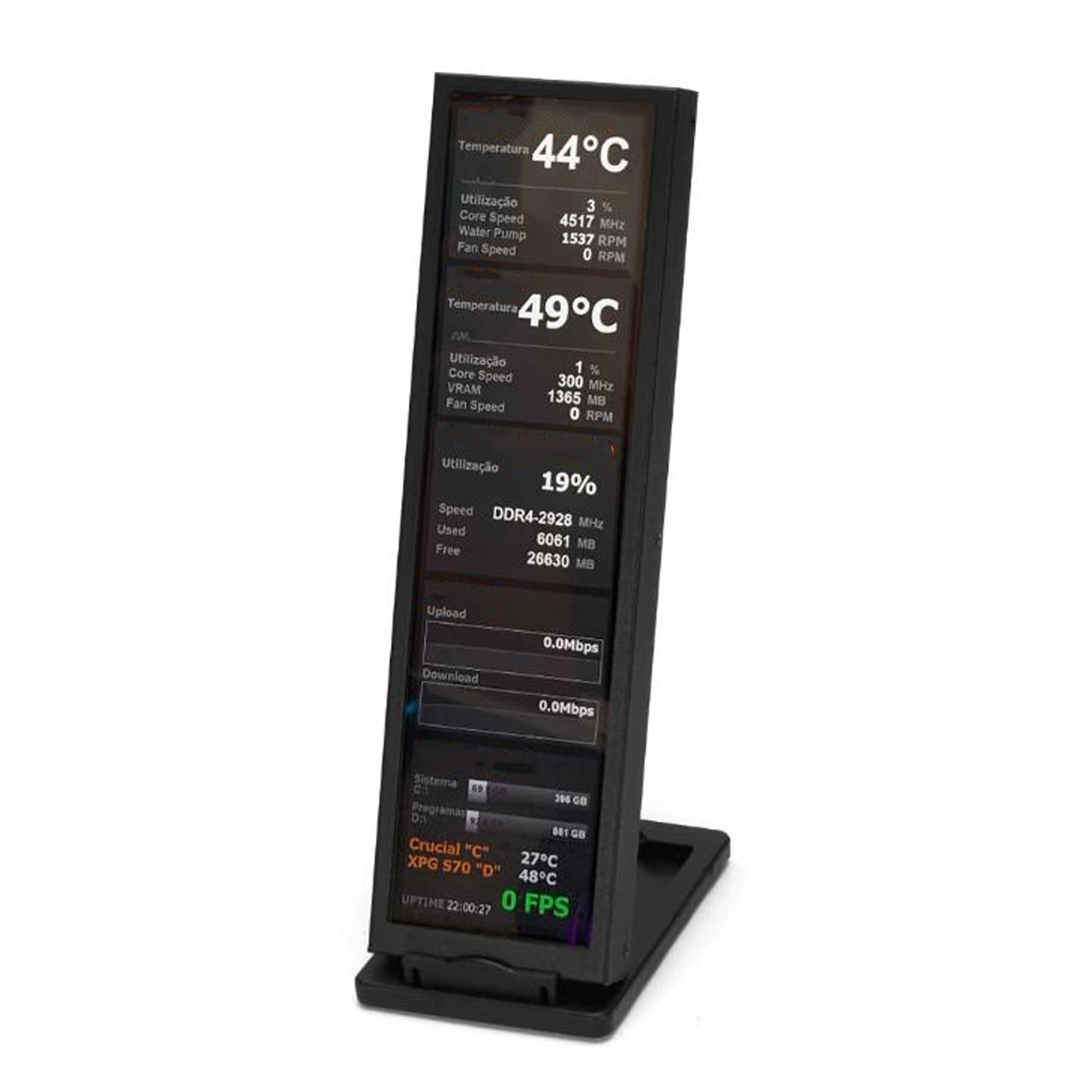 8.8 Inch AIDA64 CPU GPU SSD Temperature Monitor - External PC Hardware Sensor Panel Display for Real-Time Data Tracking | Perfect for Gaming Rigs, Workstations & PC Build Monitoring
