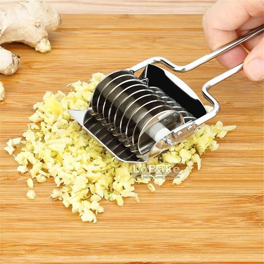 Premium Stainless Steel Noodle Cutter - Kitchen Pasta Maker for Homemade Spaghetti, Lasagna & Dough | Small Size Pasta Roller with Lattice Design | Perfect for Italian Cooking, Baking & DIY Pasta Making at Home